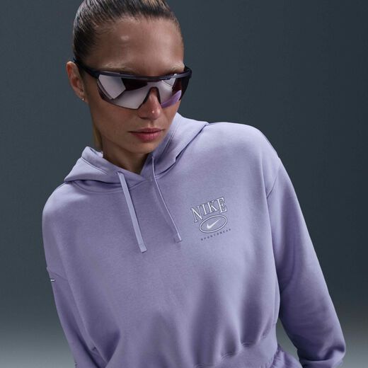 Matching Sets-Nike, Nike Sportswear Club Fleece, Women's Oversized Cropped Graphic Hoodie