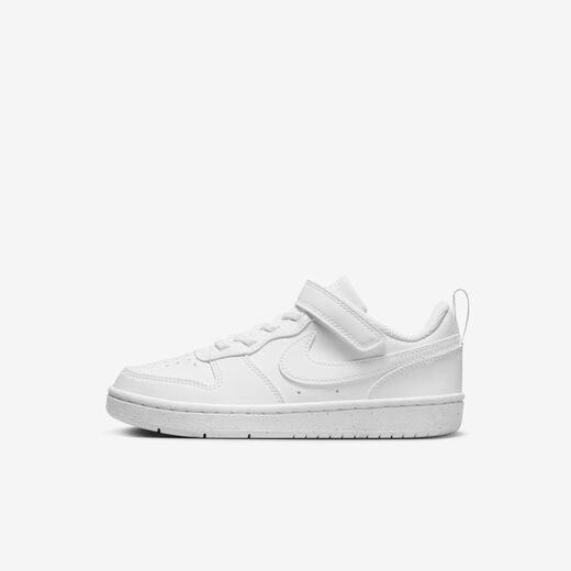 Triple White-Nike, Nike Court Borough Low Recraft, Little Kids' Shoes