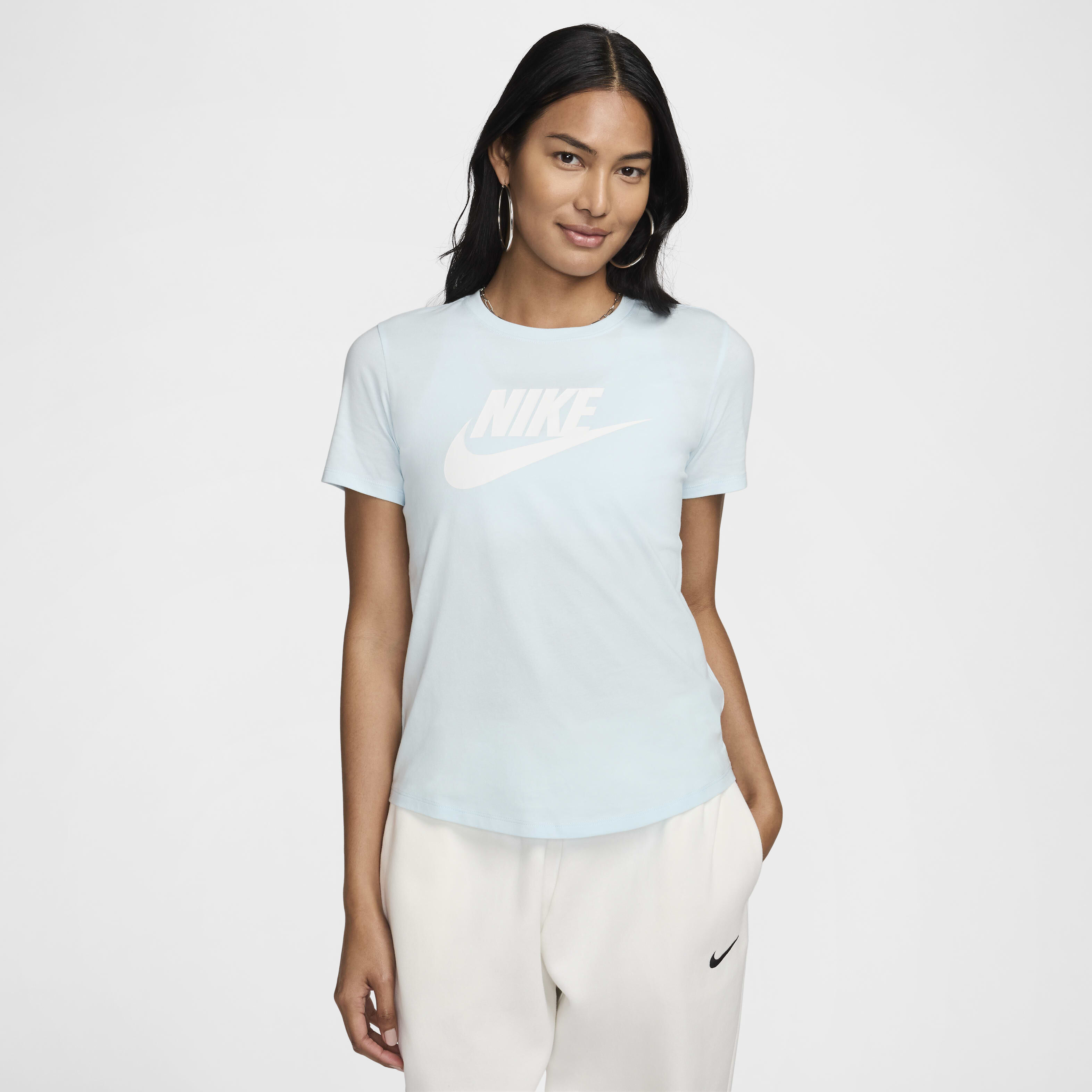 Nike curved hem t shirt sales