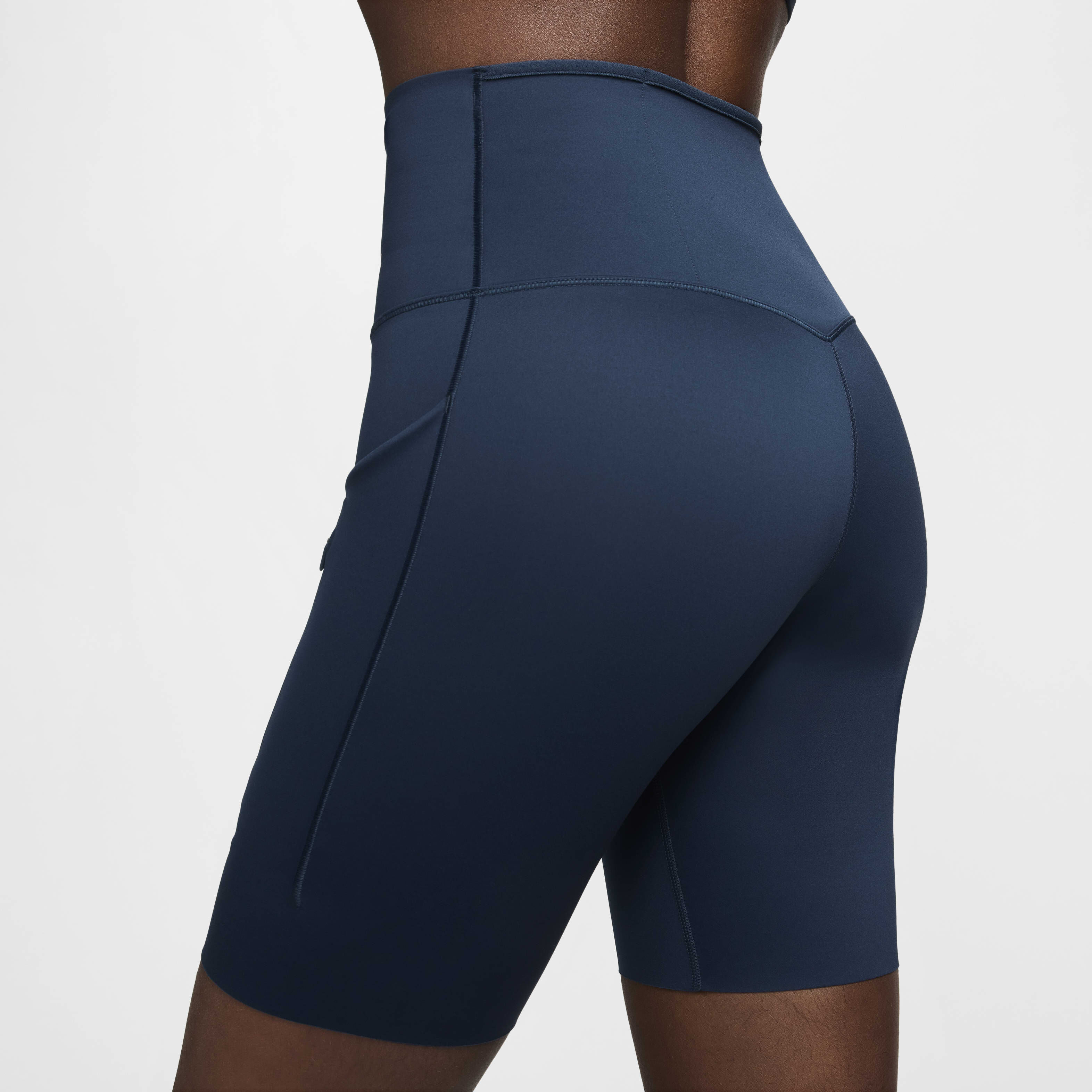 Navy blue nike biker shorts discount