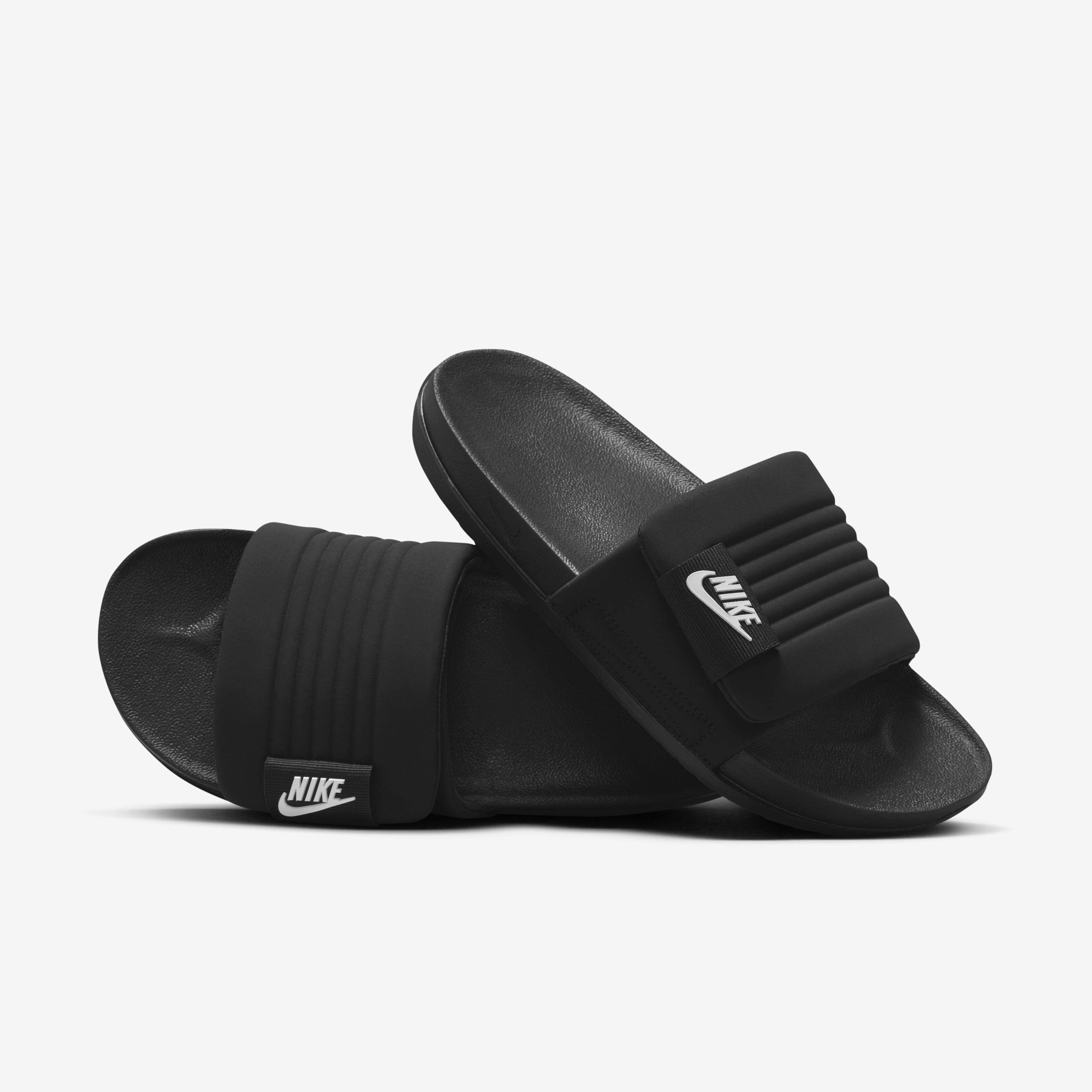 Buy Nike Offcourt Adjust Men s Slides Black Black White Nike Kuwait Official