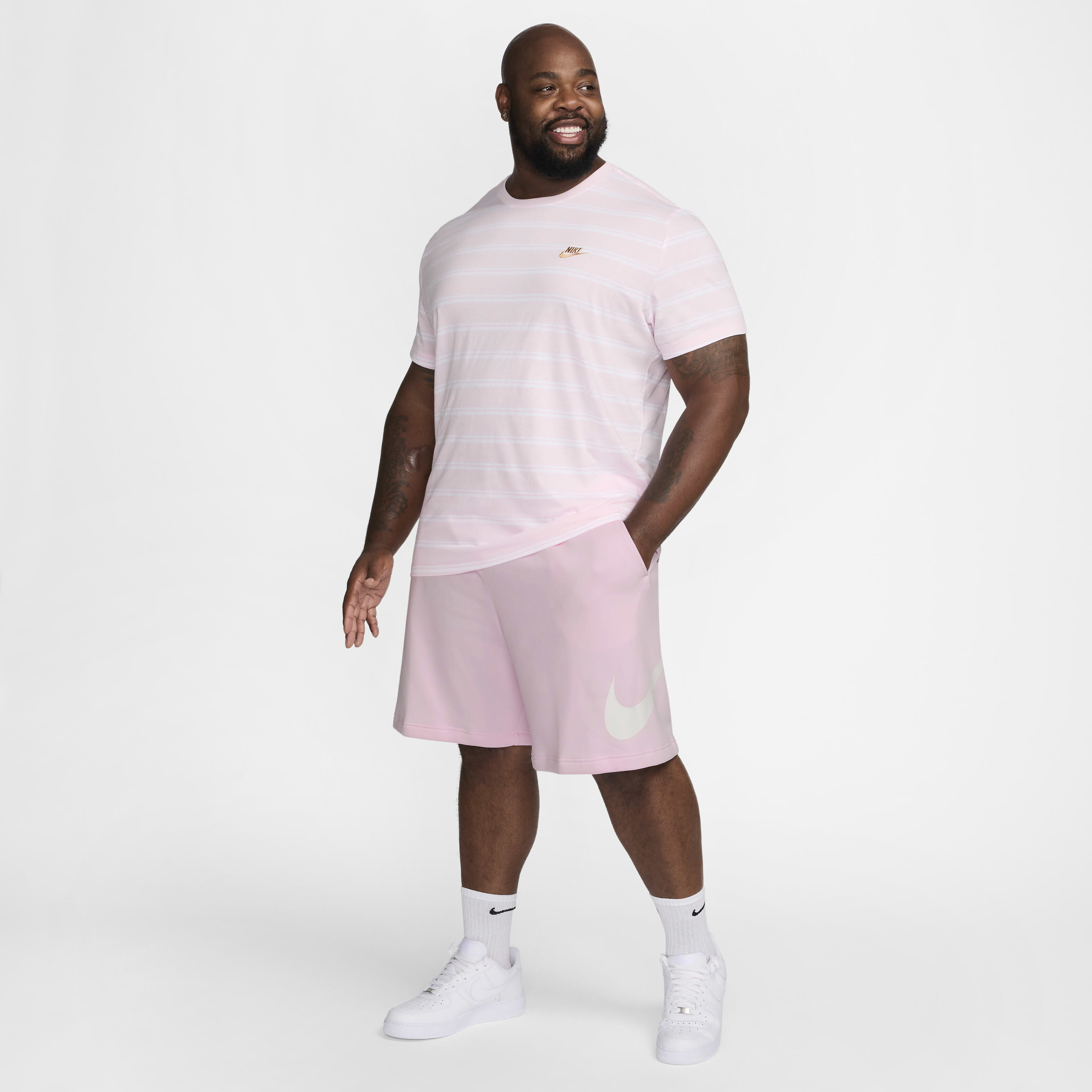 nike white and pink shorts