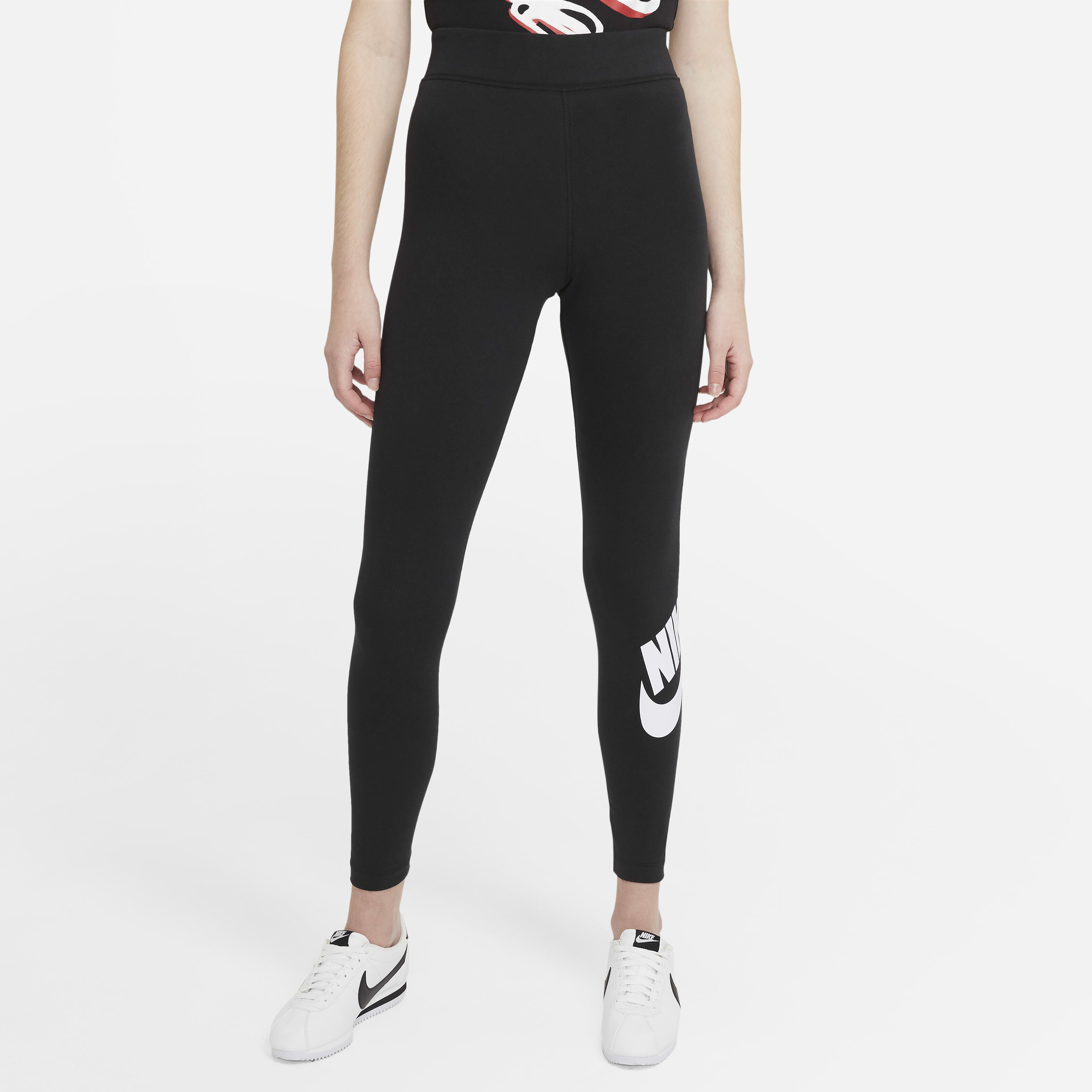 Buy Nike Sportswear Essential Women s High Waisted Logo Leggings Nike Kuwait Official