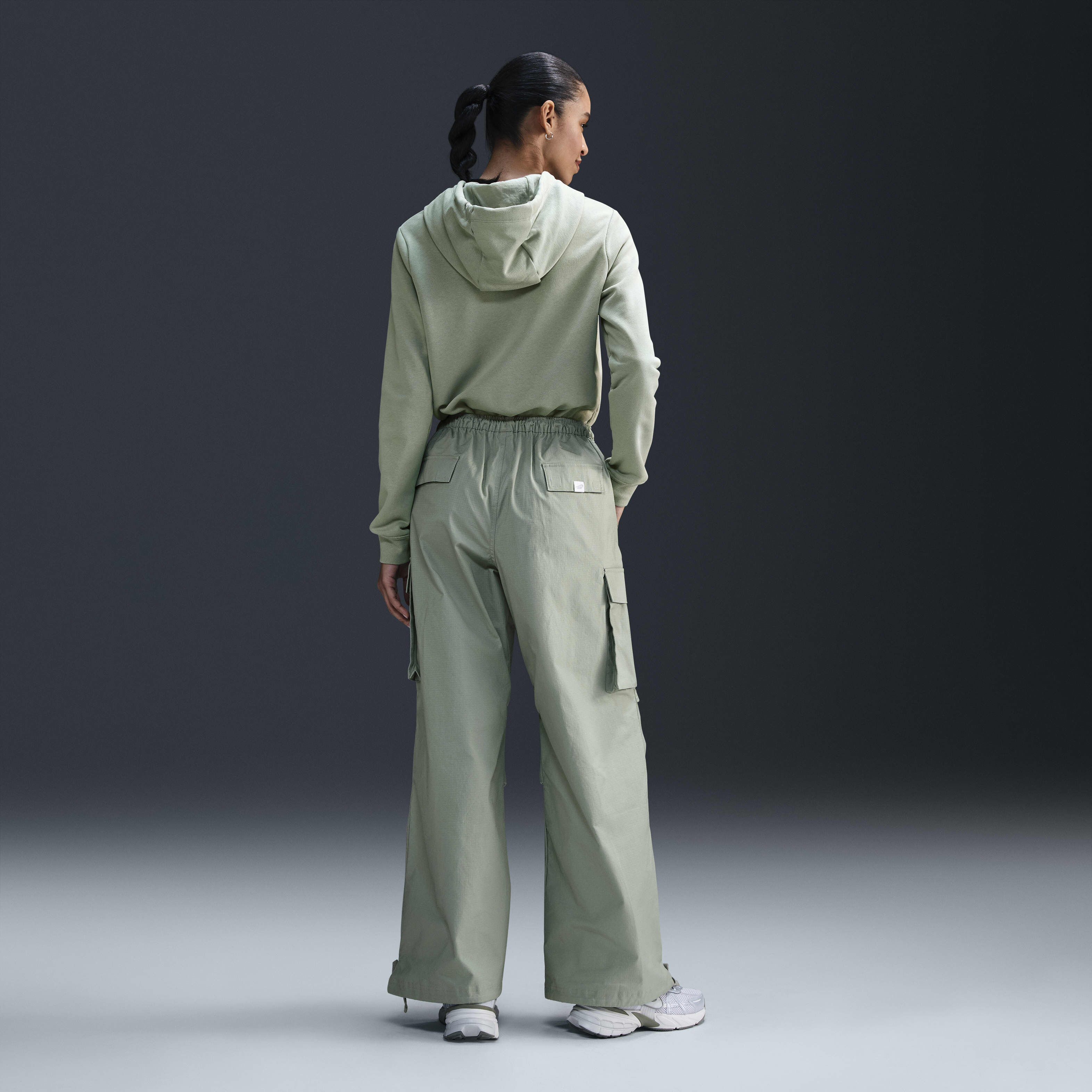 ★Nike★ Sportswear Mid-Rise Cargo Pants W Jade Horizon Sail Nike Sportswear DANCE PANT - Cargo trousers - jade horizon