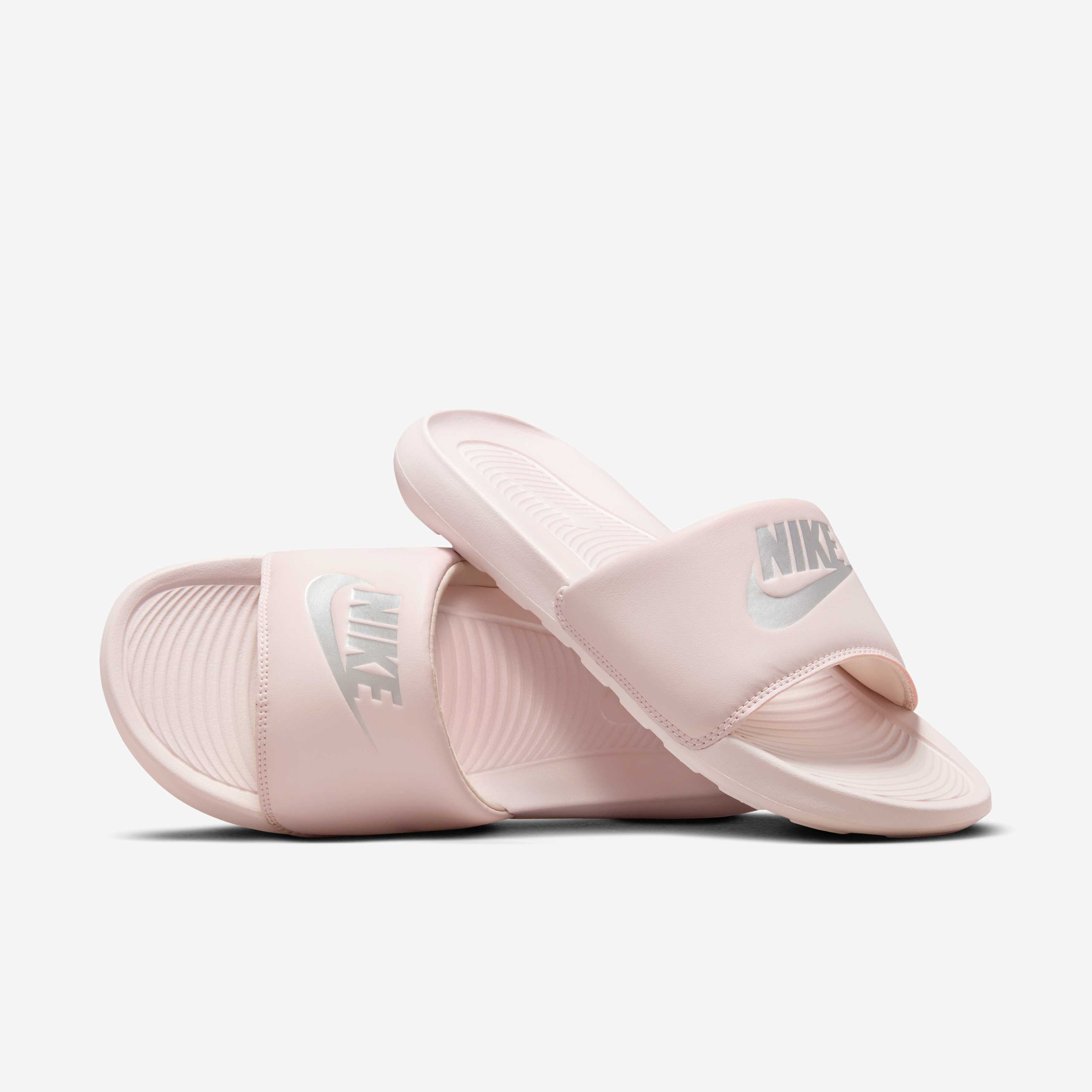 nike slides blue and pink