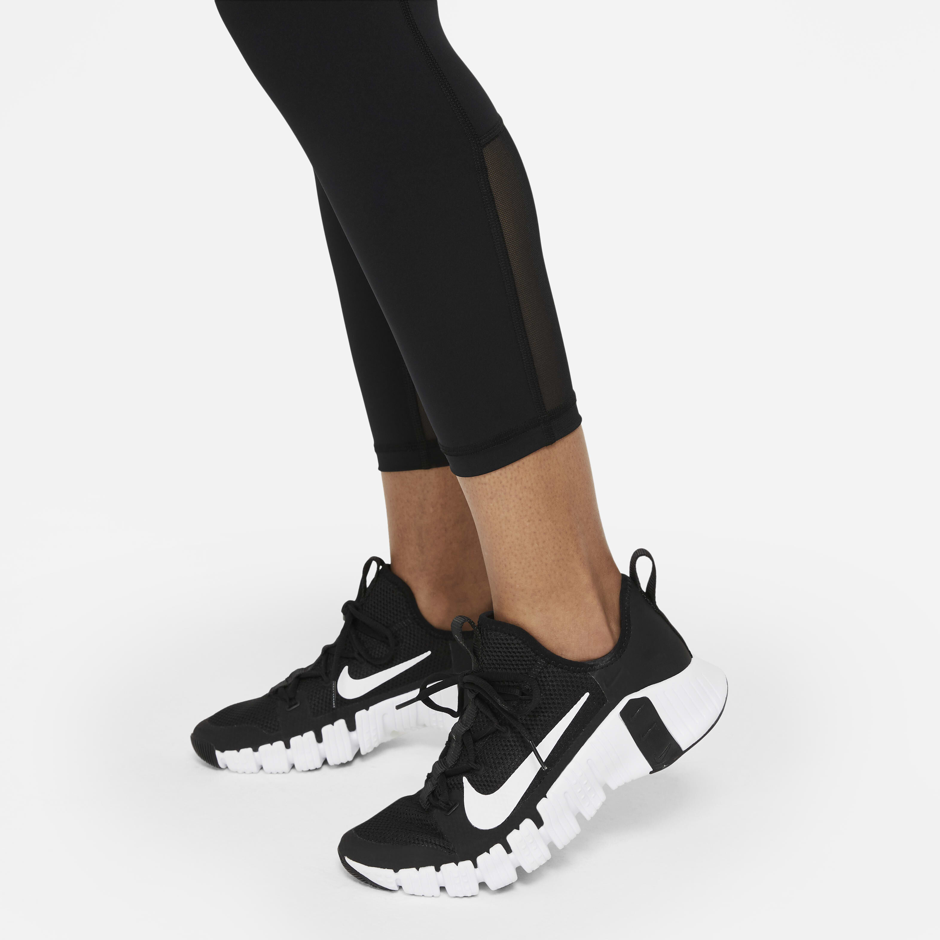 Buy Nike Pro Women s Mid Rise Cropped Mesh Panel Leggings Nike Kuwait Official
