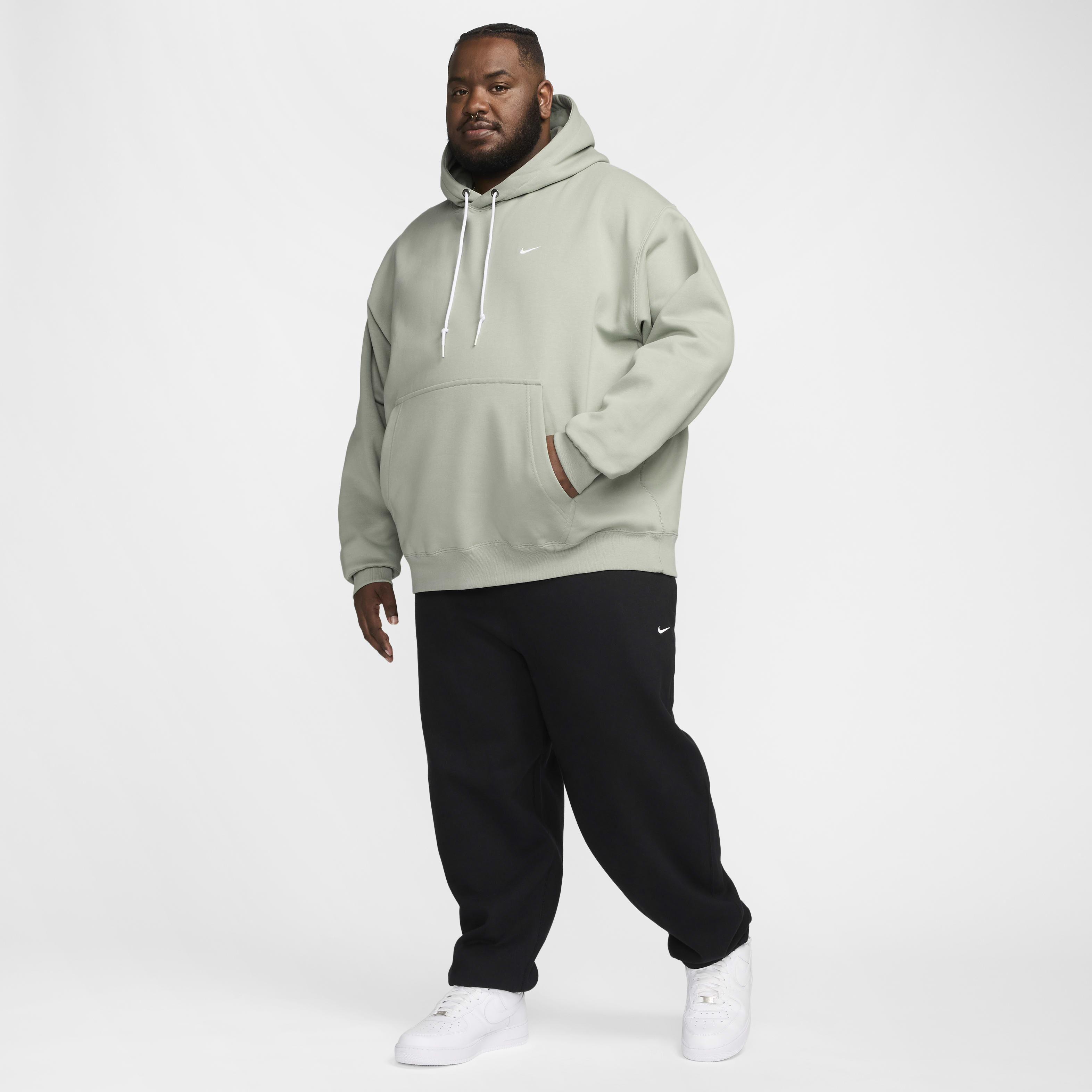【NIKE】◆SOLO SWOOSH FLEECE HOODIE◆パーカー★UNISEX★ Nike Solo Swoosh Men's Fleece Pullover Hoodie. Nike LU