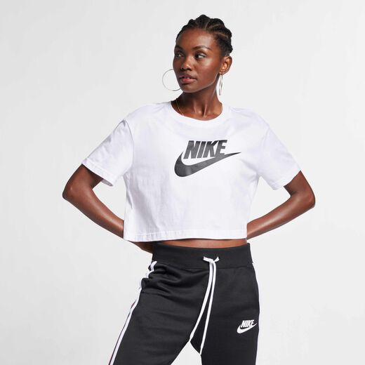 T-Shirts & Tops-Nike, Nike Sportswear Essential, Women's Cropped Logo T-Shirt