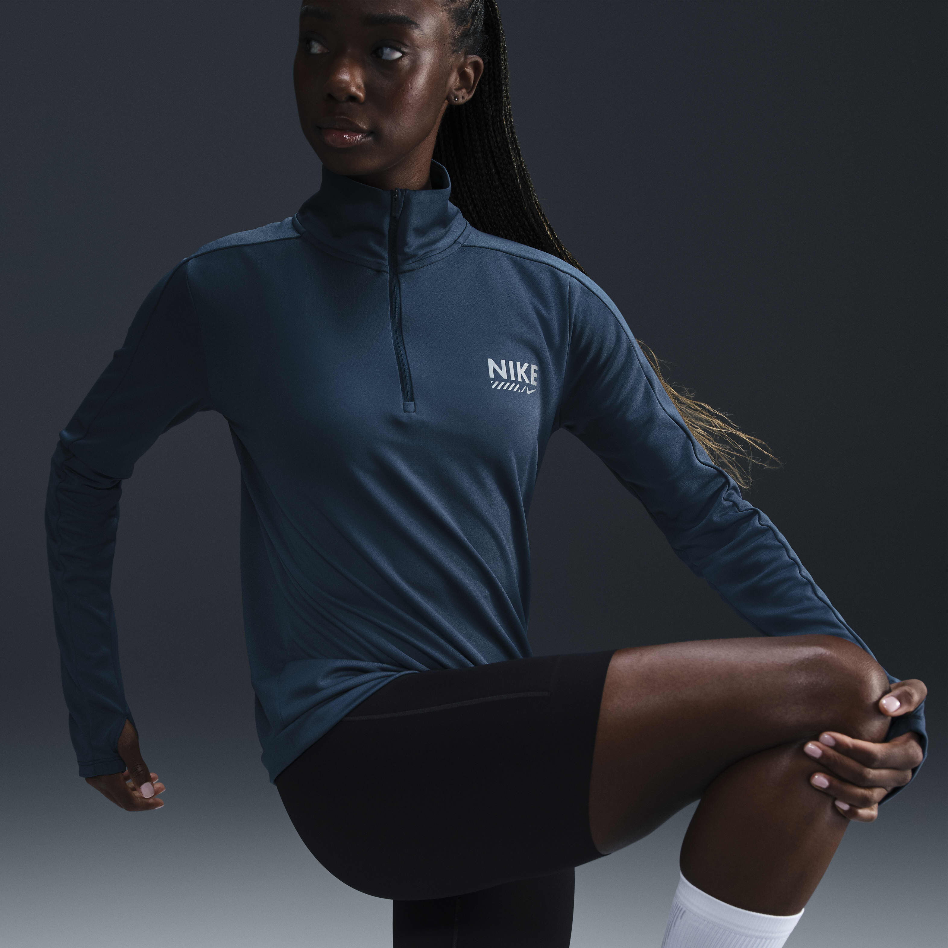 Nike women's half zip running top best sale