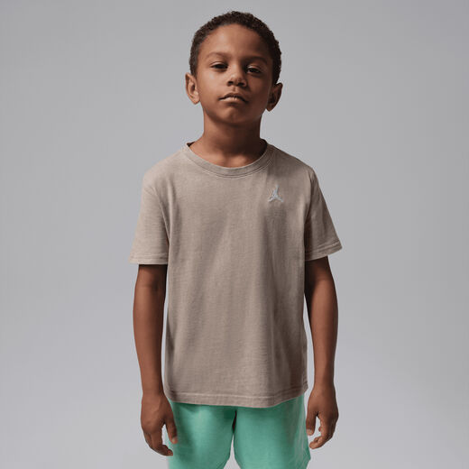 T-Shirts & Tops-JRDN, Jordan, Little Kids' Air Embroidered Acid Wash T-Shirt