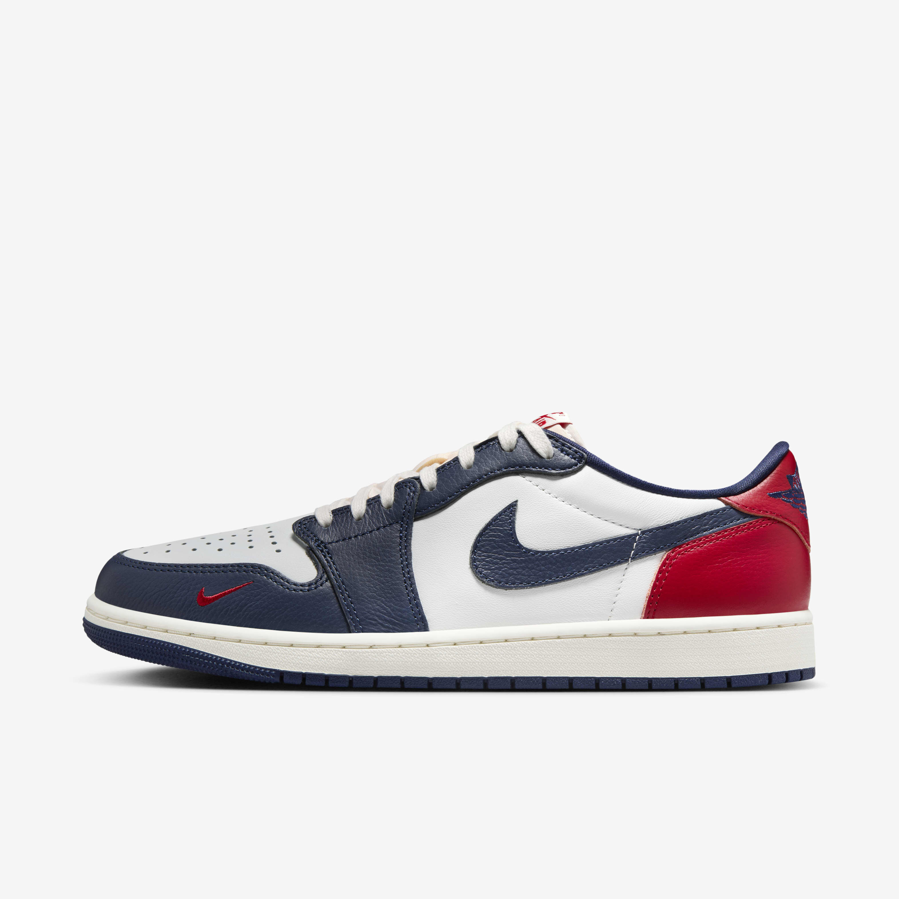 Buy Air Jordan 1 Retro Low Men s Shoes Summit White Midnight Navy Neutral Grey Gym Red Nike Kuwait Official
