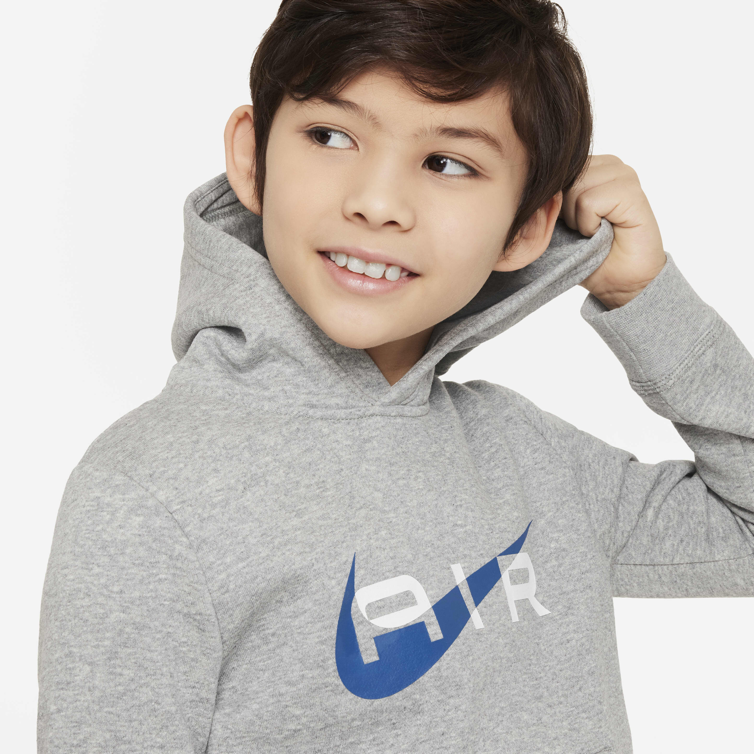 Grey nike hoodie kids cheap