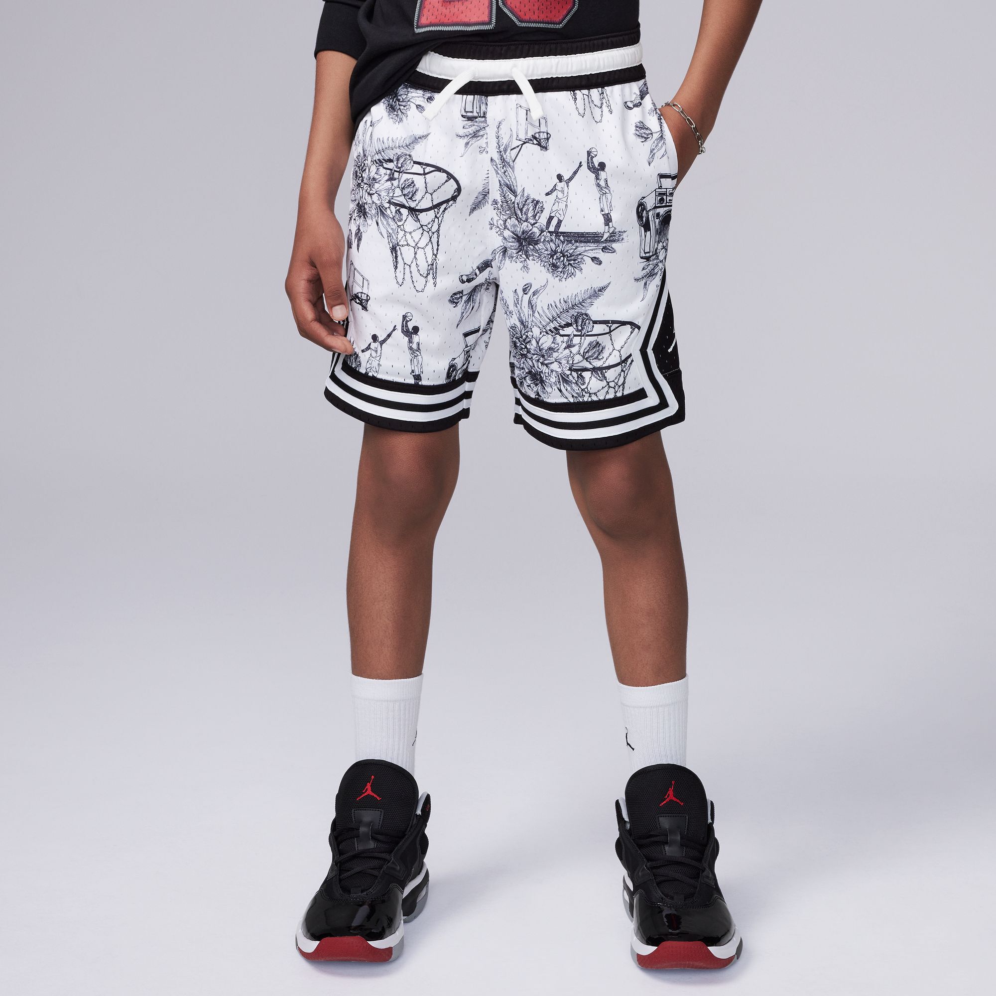 Buy Jordan Dri-FIT Big Kids' MJ Printed Sport Diamond Shorts