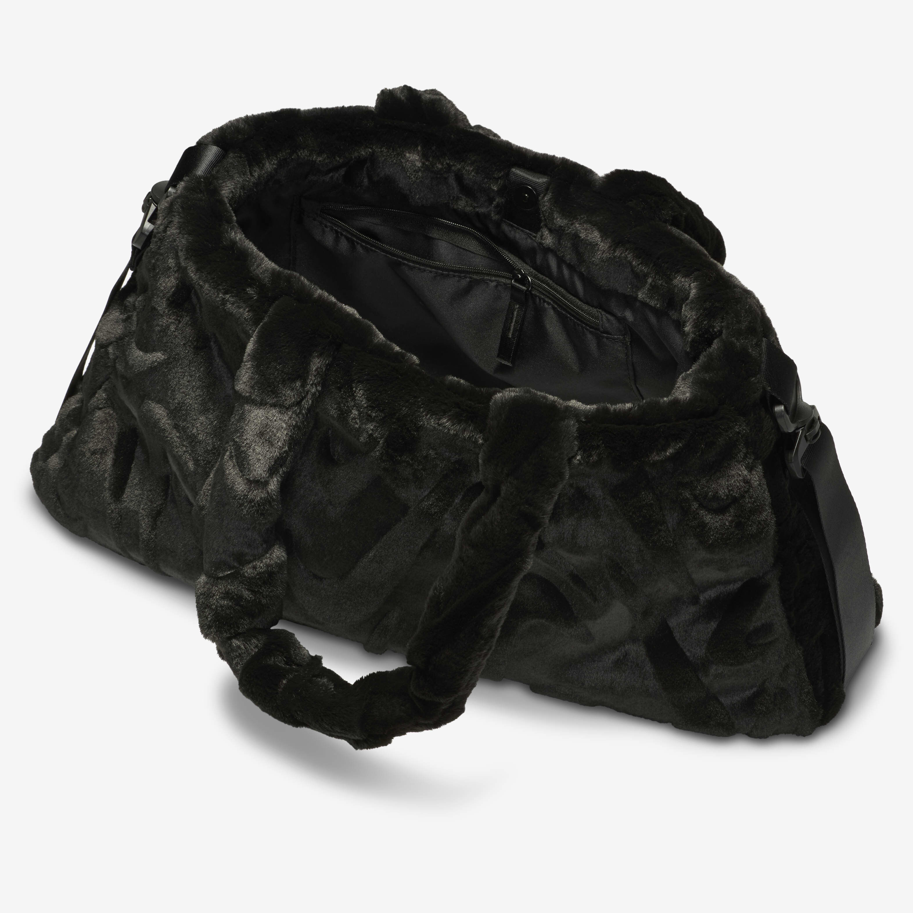 Buy Nike Sportswear Faux Fur Tote (10L) - Black/Black