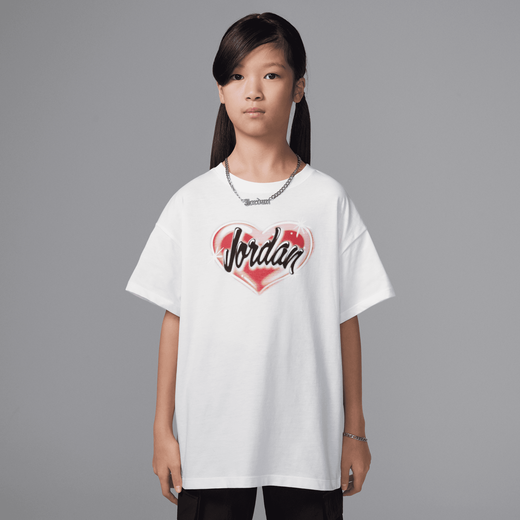 Kids Collection-JRDN, Jordan, Big Kids' Y2K Heart Graphic T-Shirt