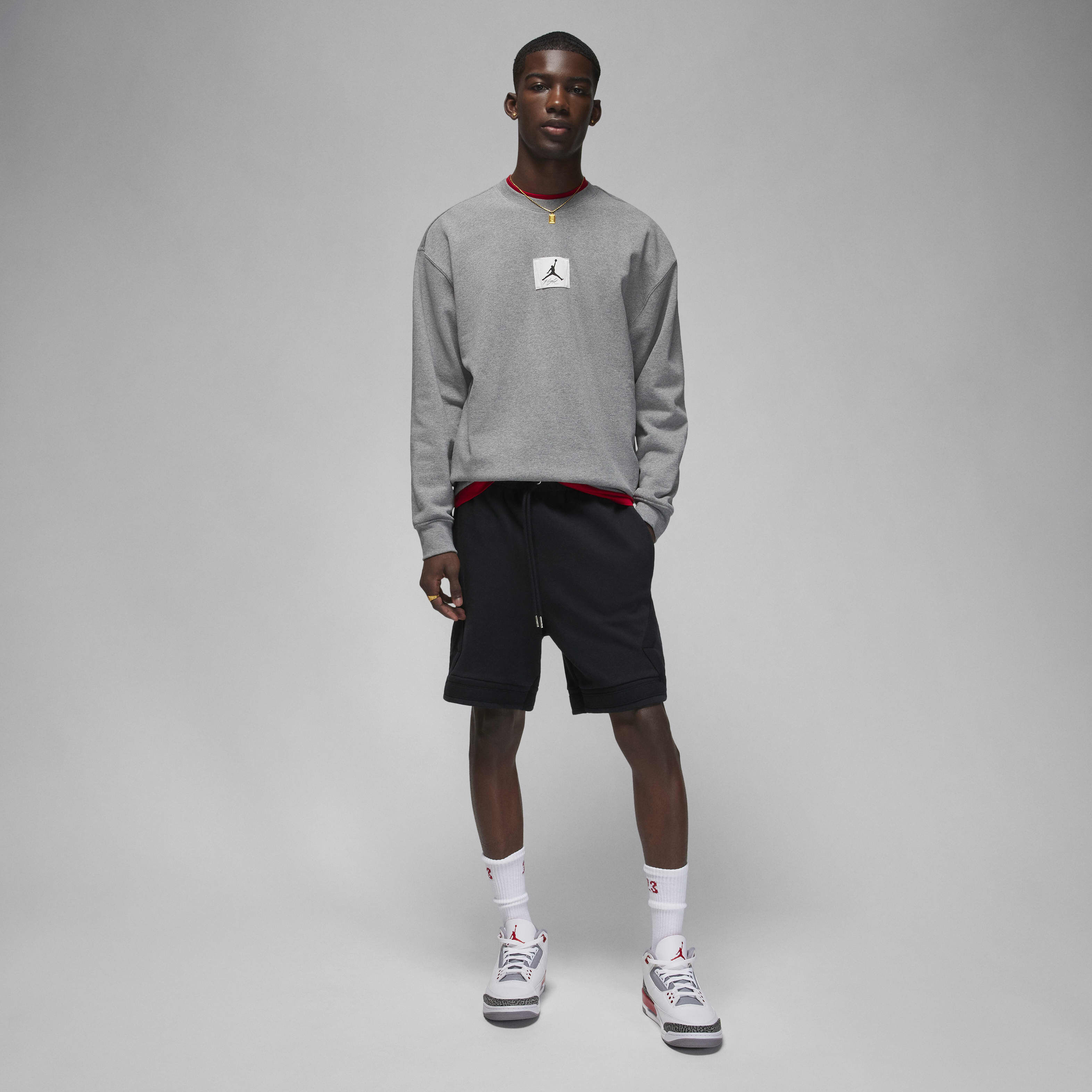 Buy Jordan Essentials Men s Fleece Crew Neck Sweatshirt Nike Kuwait Official