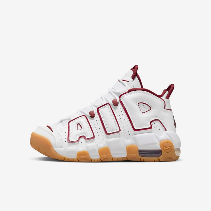 Buy Nike Air More Uptempo Older Kids' Shoes White/Gum Light
