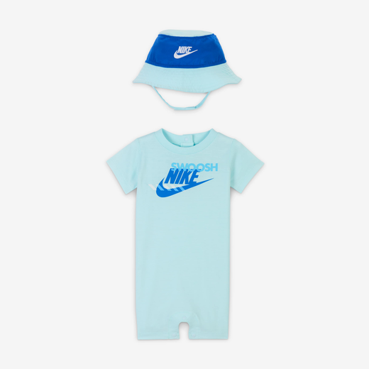 Bodysuits-Nike, Nike Sportswear PE, Baby (0–9M) Romper and Bucket Hat Set