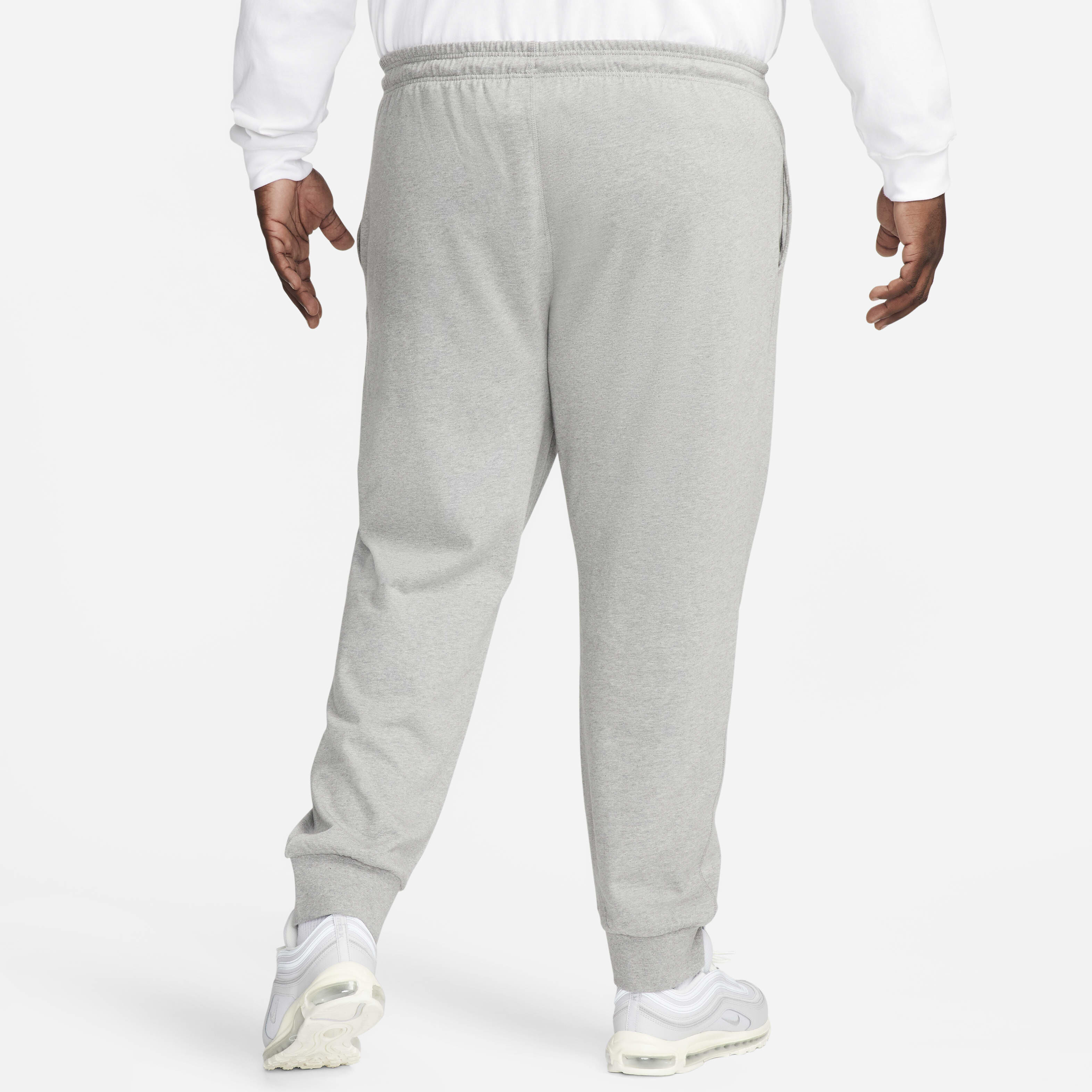 ★★Nike★★ Club Knit Jogger M Dark Grey Heather White FQ43 Buy Nike Club Men's Knit Joggers - Dark Grey Heather/White