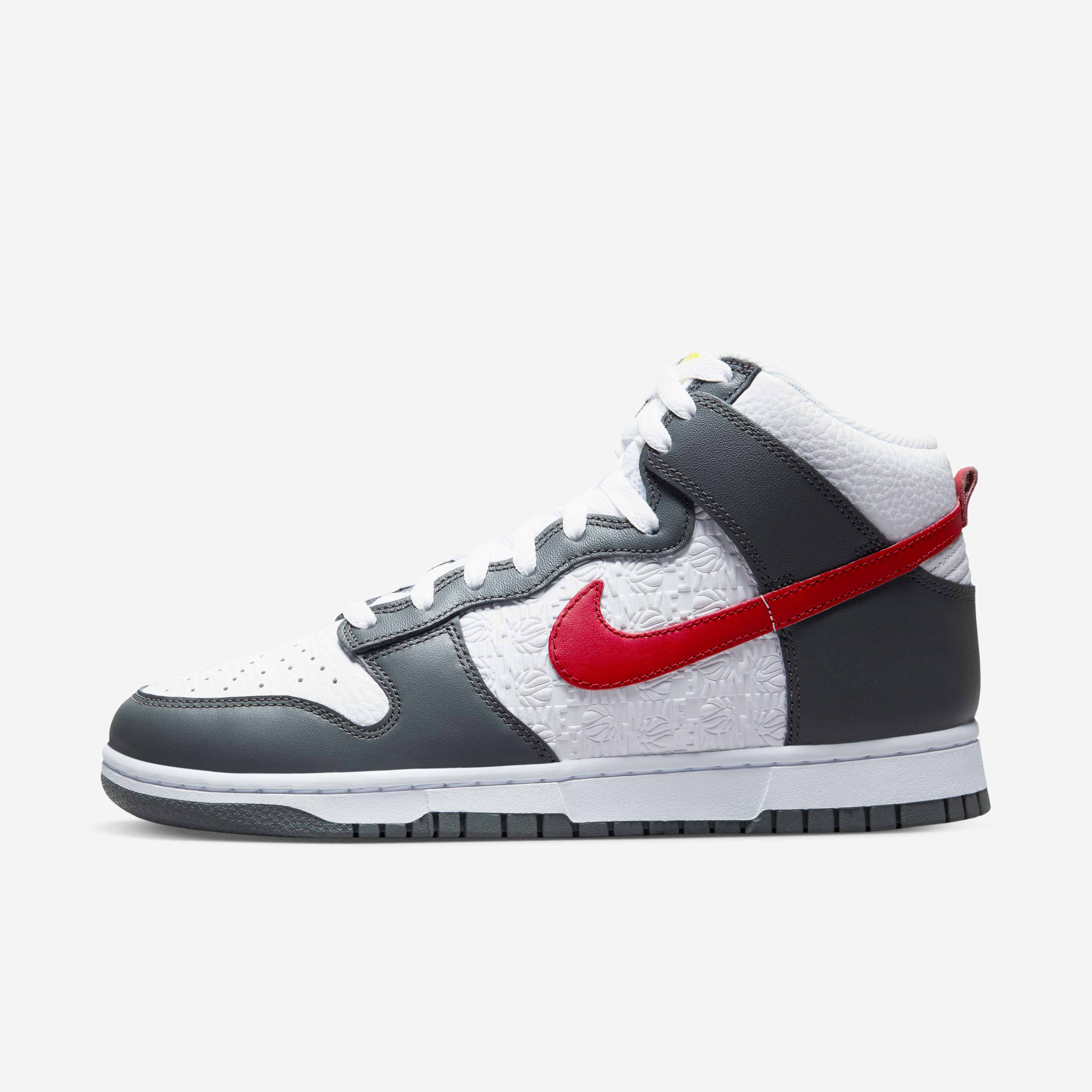 dunks grey and red