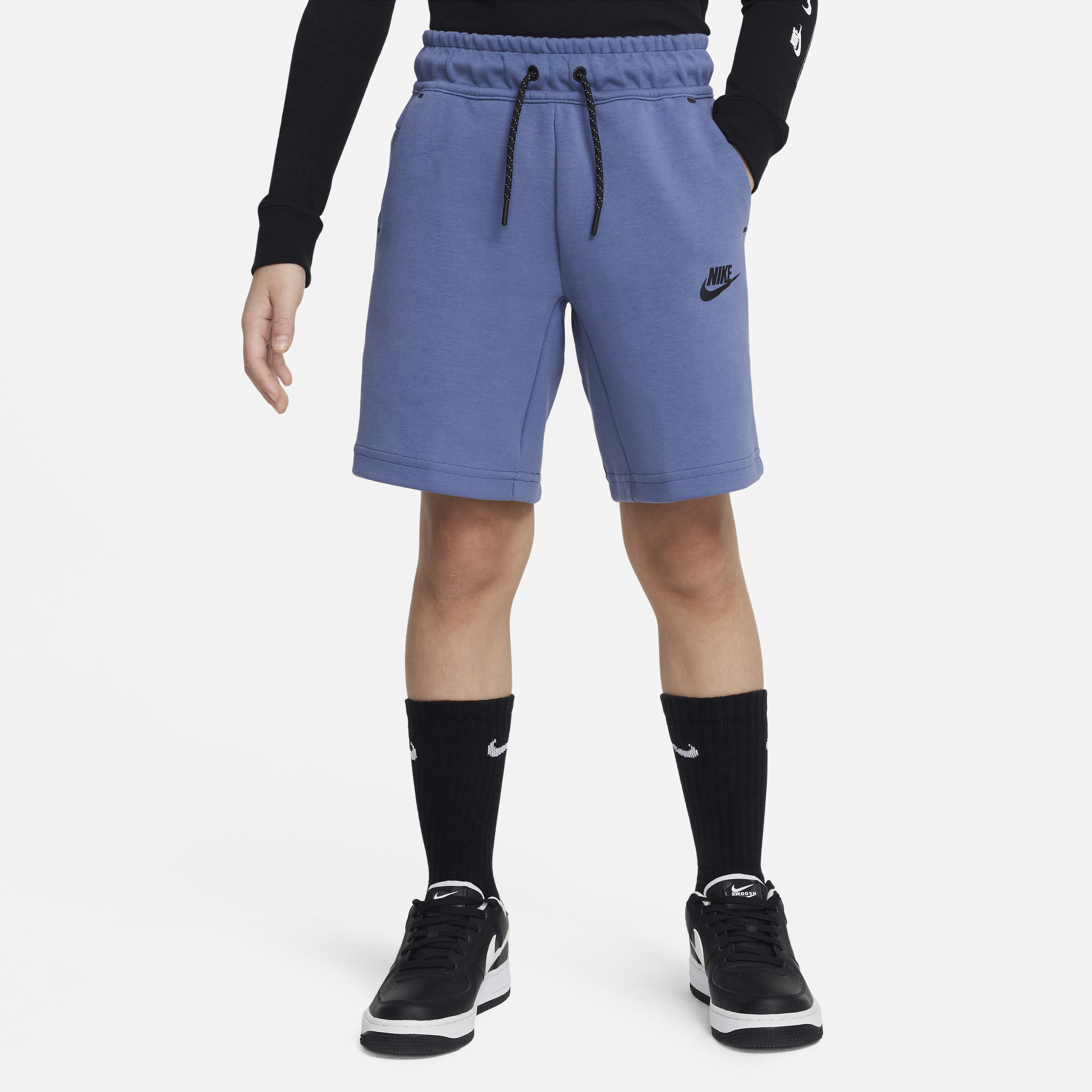 nike tech fleece blue shorts