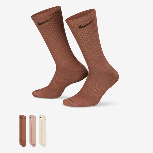 Men's Socks-Nike, Nike Everyday Plus Cushioned, Training Crew Socks (3 Pairs)