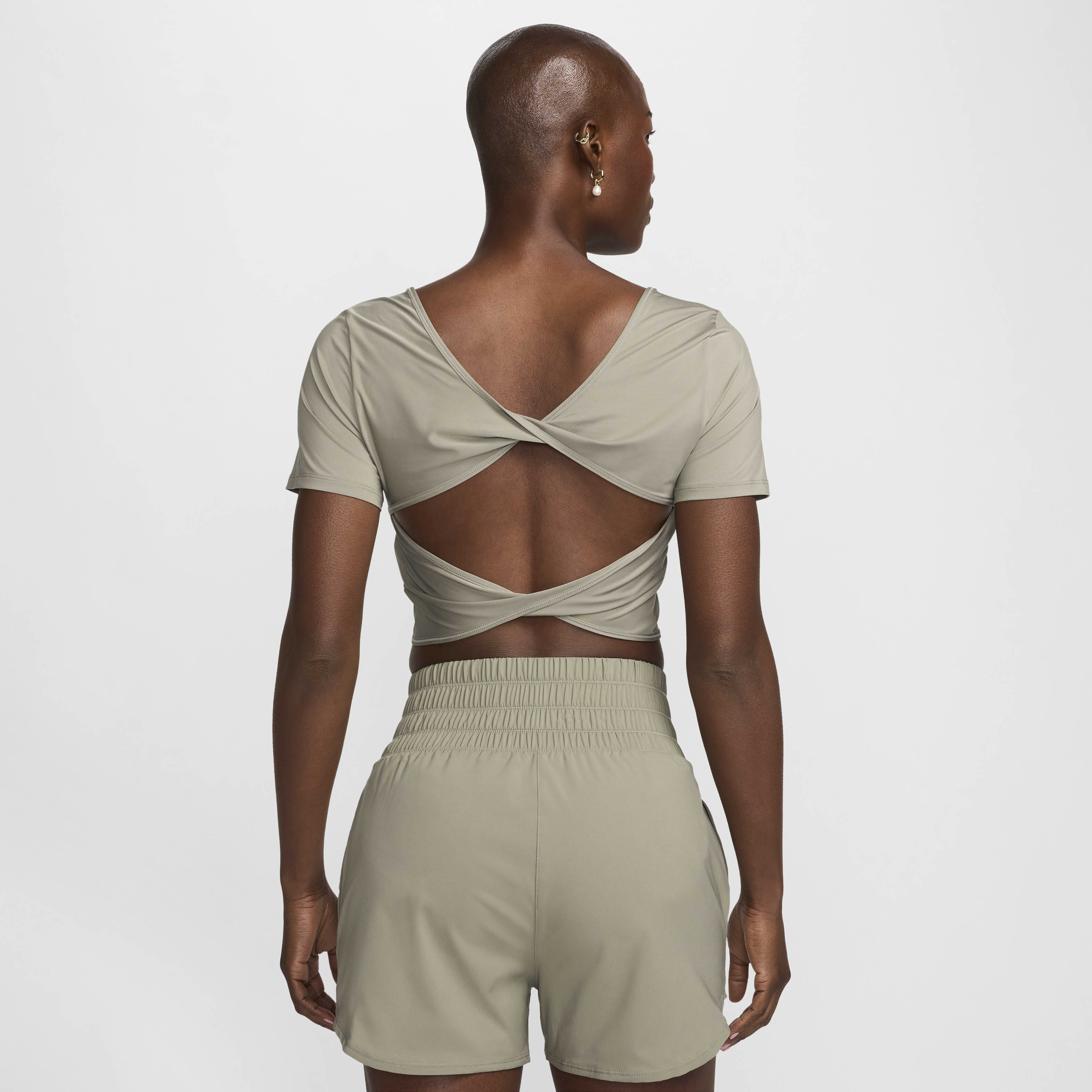 Buy Nike One Classic Women s Dri FIT Short Sleeve Cropped Twist Top Nike Kuwait Official