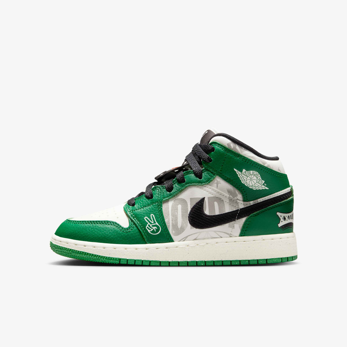 Buy Air Jordan Mid SE Older Kids' Shoes Pine Green/Black/Team
