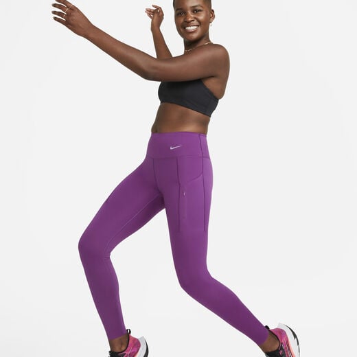 Training & Gym Trousers & Leggings-Nike, Nike Go, Women's Mid-Rise Full-Length Leggings with Pockets Training & Gym Trousers & Leggings-Nike, Nike Go, Women's Mid-Rise Full-Length Leggings with Pockets