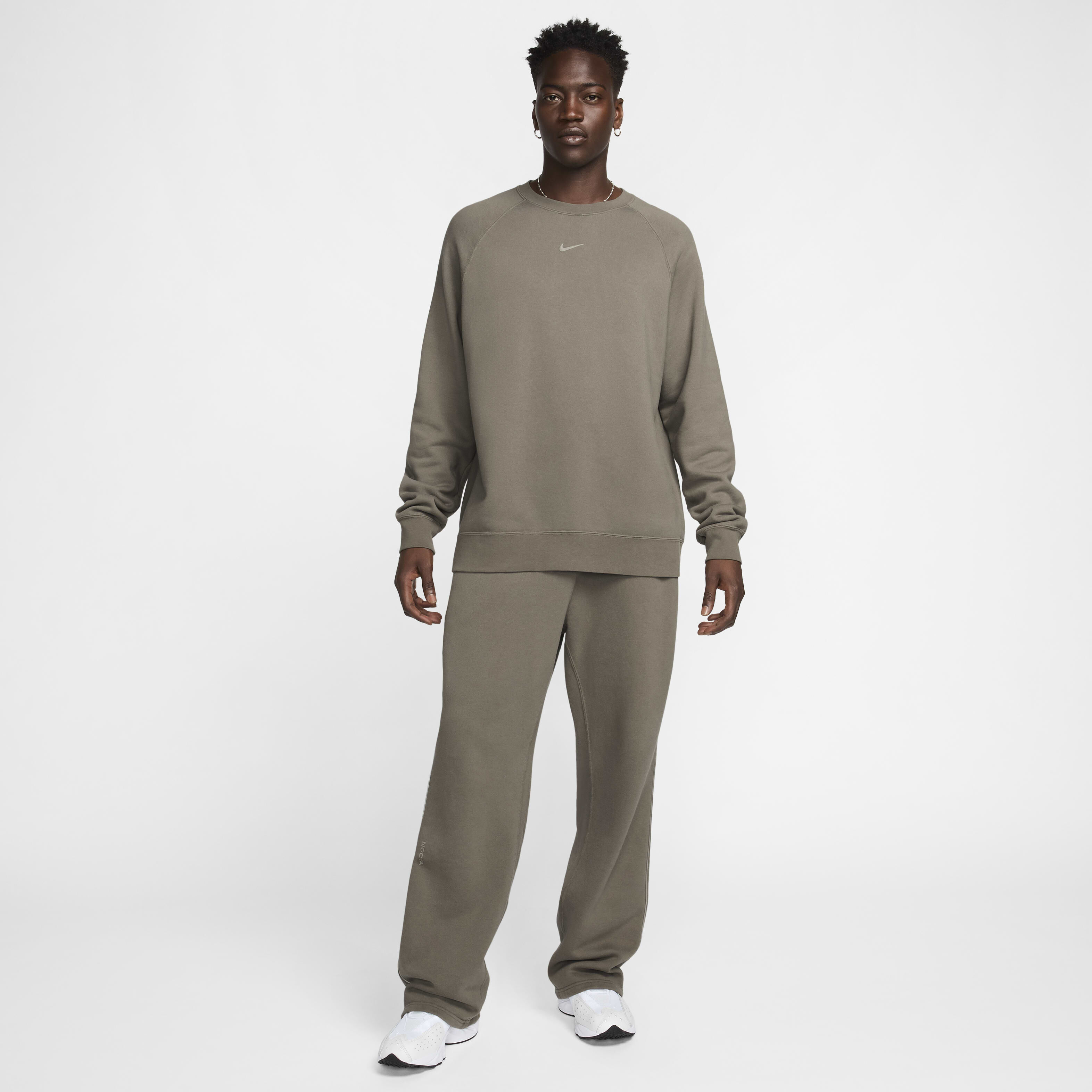 Buy NOCTA Men's Fleece CS Crew - Olive Grey/Moon Fossil/Moon Fossil | Nike  Kuwait Official