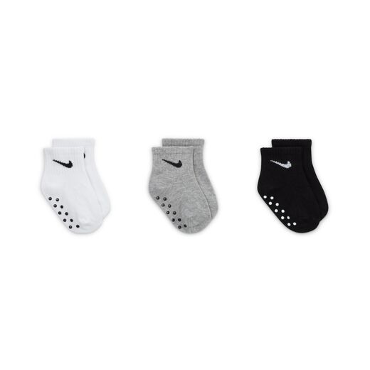 Kids Ankle Socks Sale-Nike, Nike, Baby Swoosh Ankle Gripper Socks (3-Pairs)