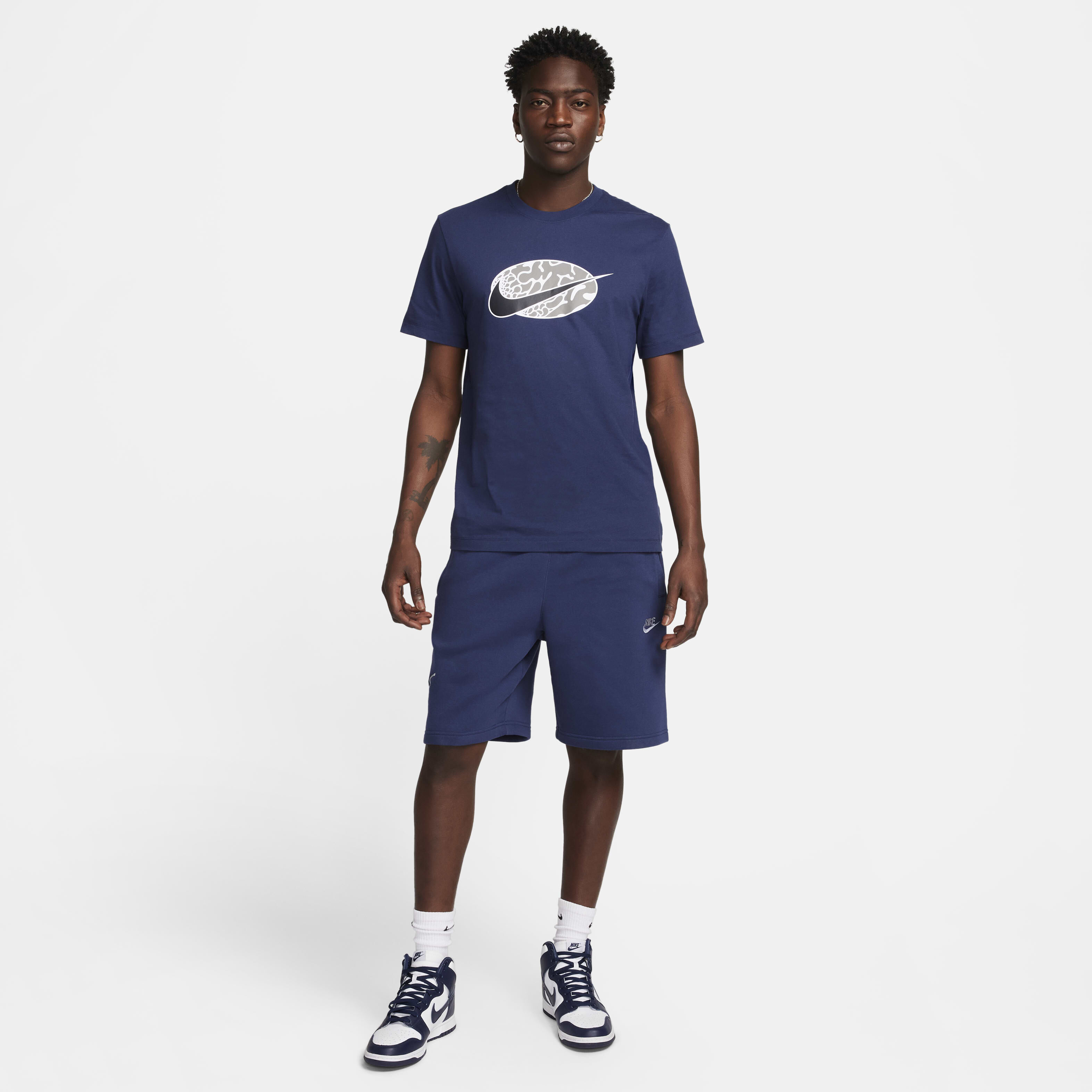 ★Nike★ Sportswear T-shirt M Midnight Navy HJ0773410 HJ0773 Nike Men's Sportswear Club T Shirt Midnight Navy/White