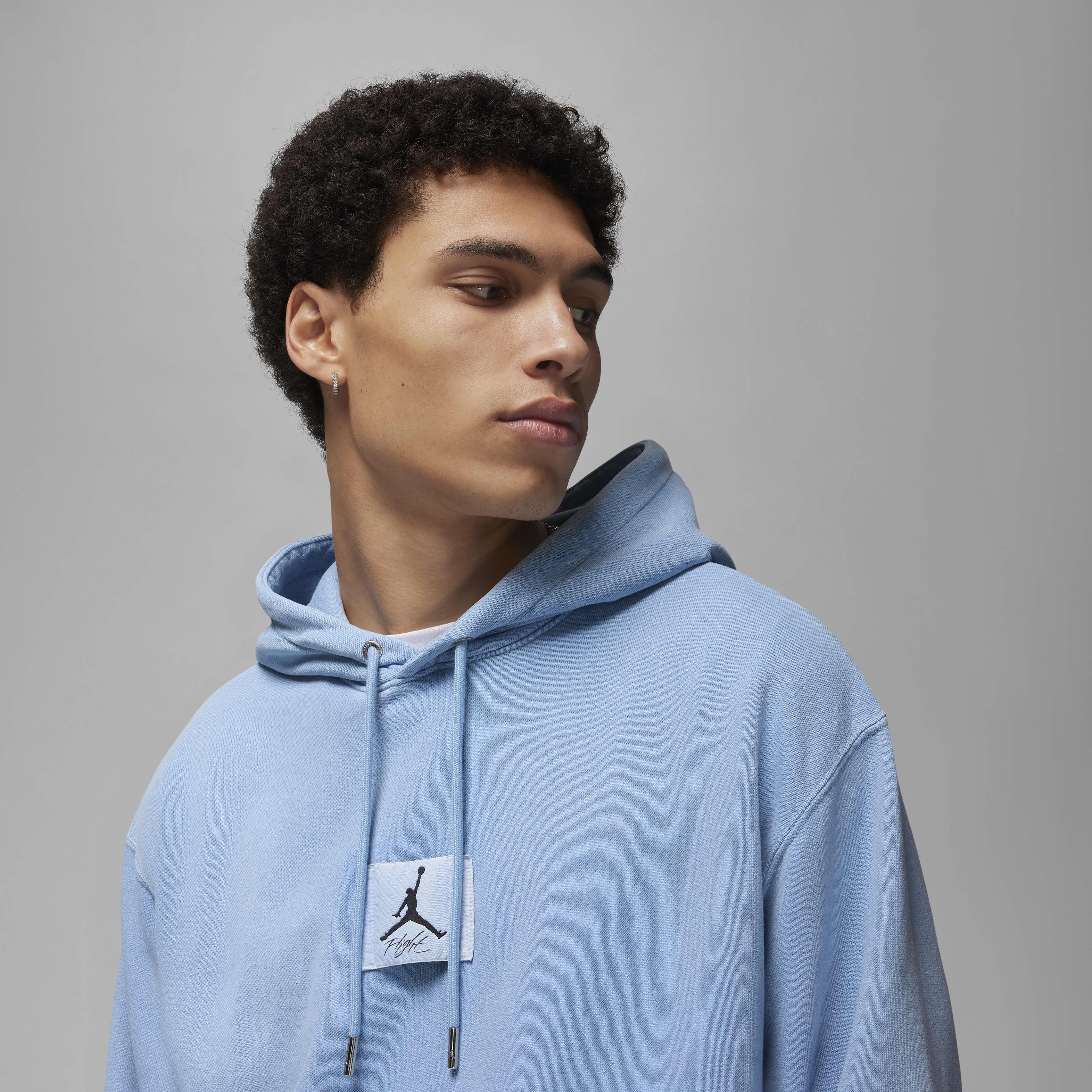 Buy Jordan Flight Fleece Men's Washed Pullover Hoodie - Blue