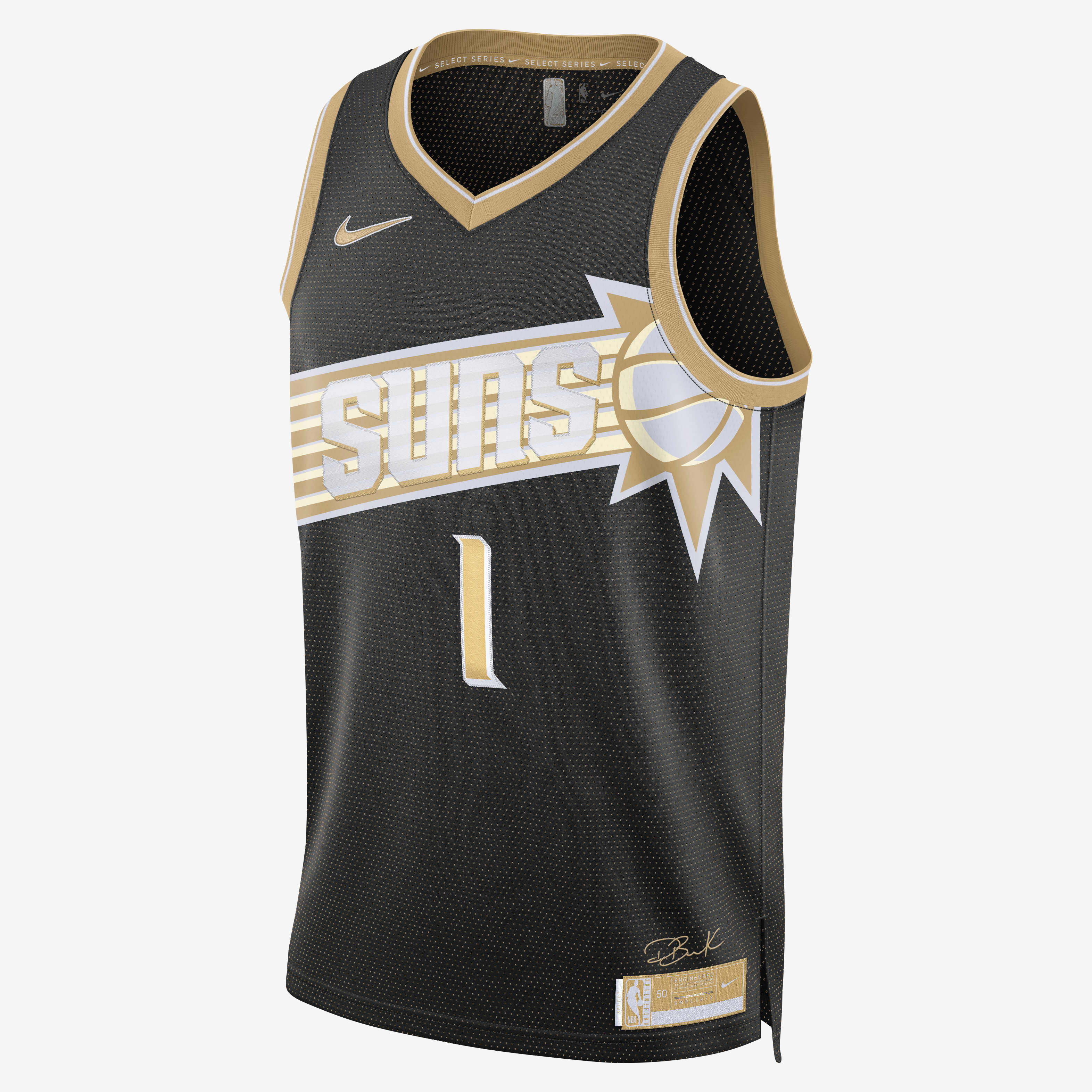 Buy Devin Booker Phoenix Suns 2024 Select Series Men s Nike Dri FIT NBA Swingman Jersey Black Club Gold Nike Kuwait Official