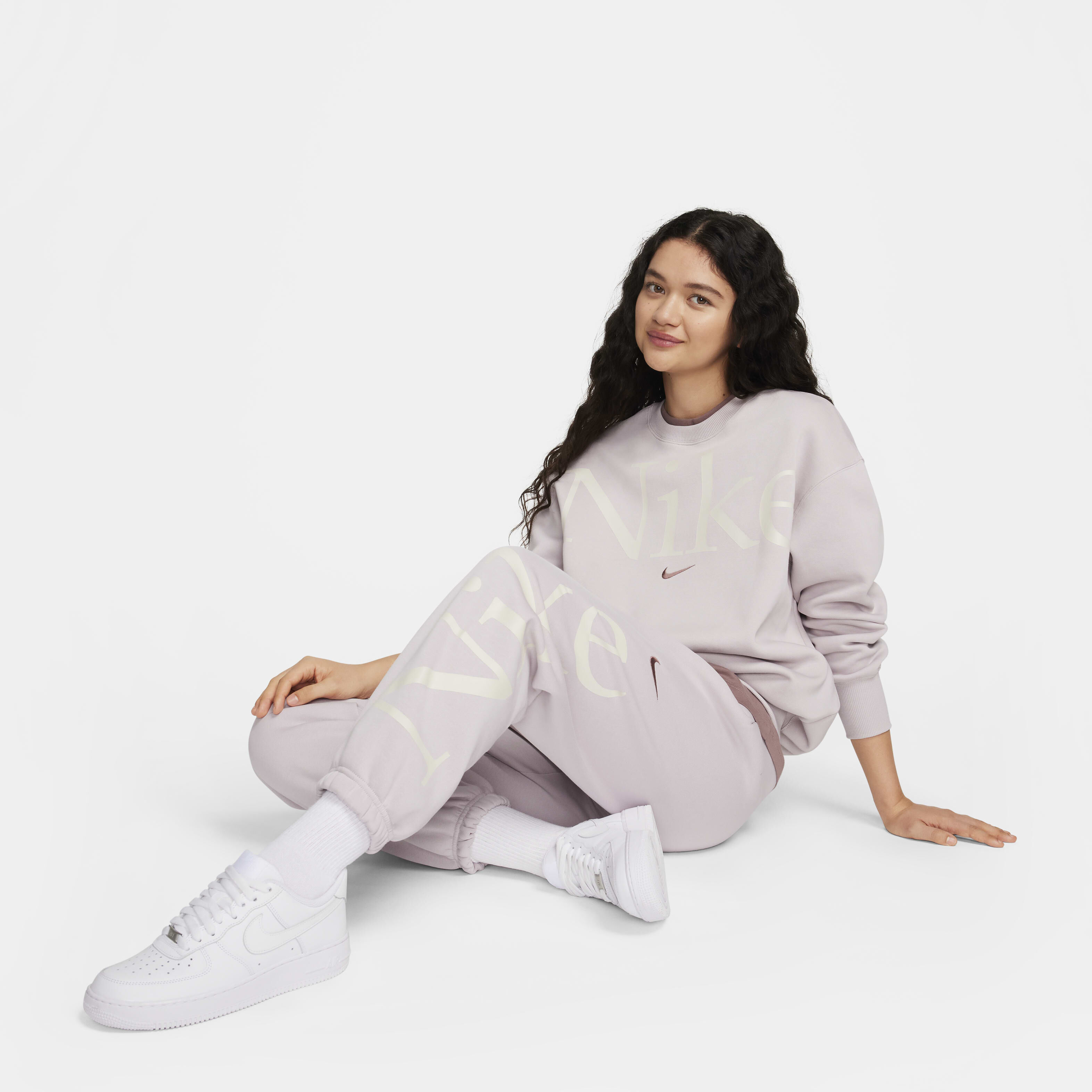 Buy Nike Sportswear Phoenix Fleece Women s Oversized Logo Tracksuit Bottoms Nike Kuwait Official