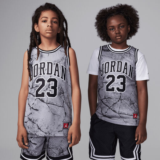 Jordan Graphic T Shirts-JRDN, Jordan 23 Striped Jersey, Older Kids' Top