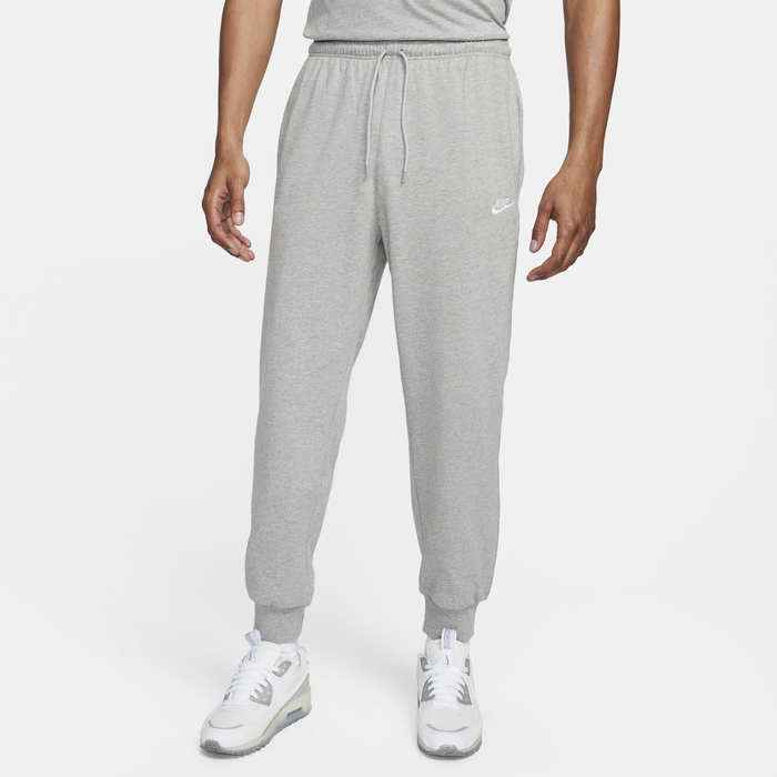 Buy Nike Club Men's Knit Joggers Dark Grey Heather/White Nike
