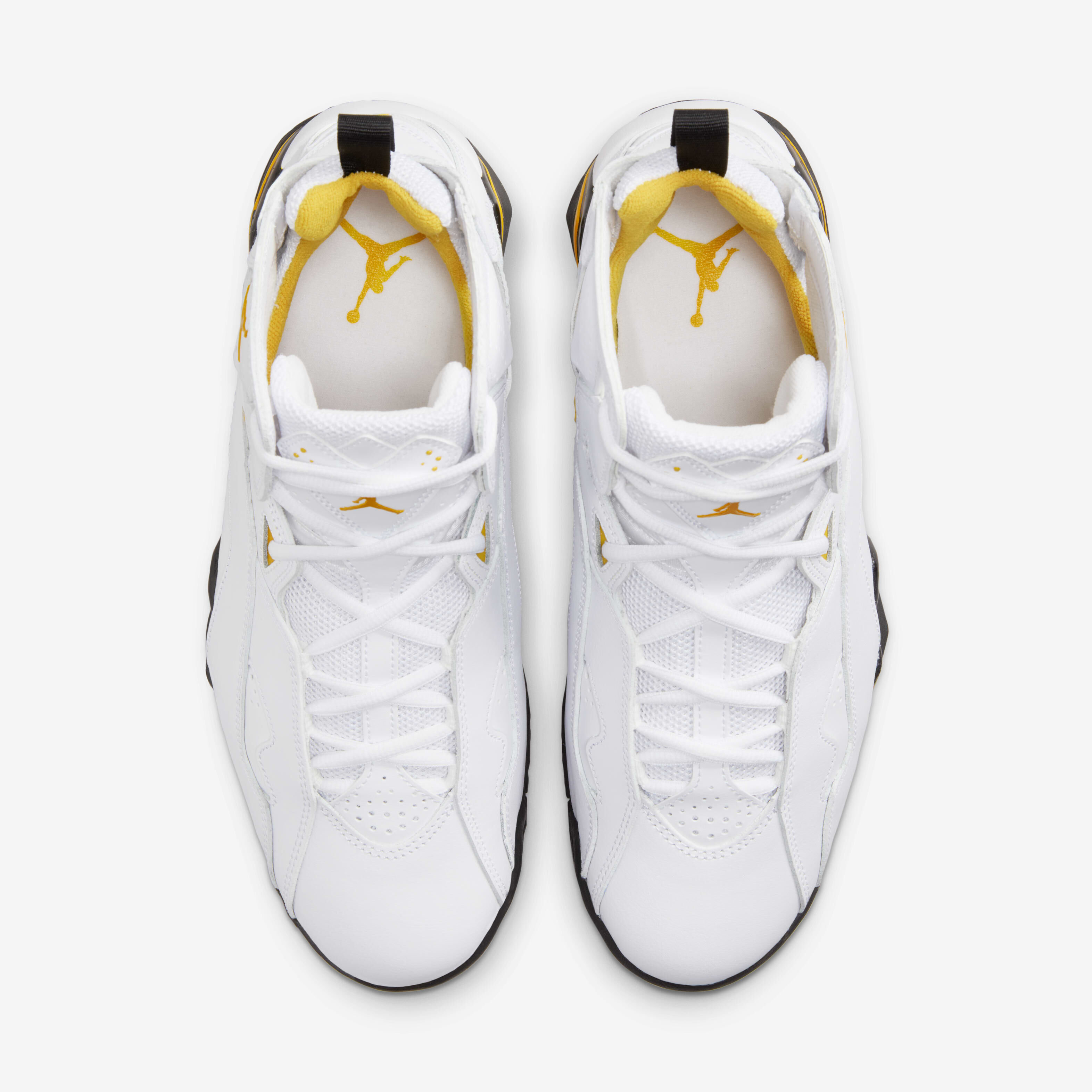 white and yellow jordan 7