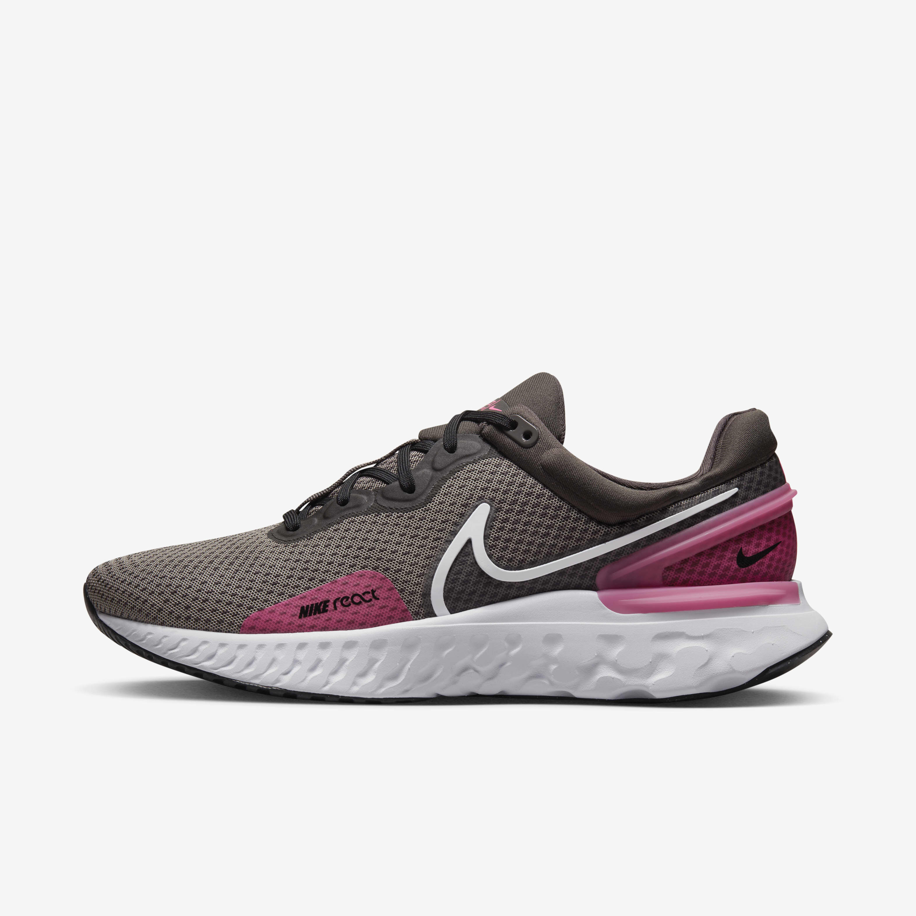 Buy Nike React Miler 3 Men s Road Running Shoes Medium Ash Hyper Pink Black White Nike Kuwait Official