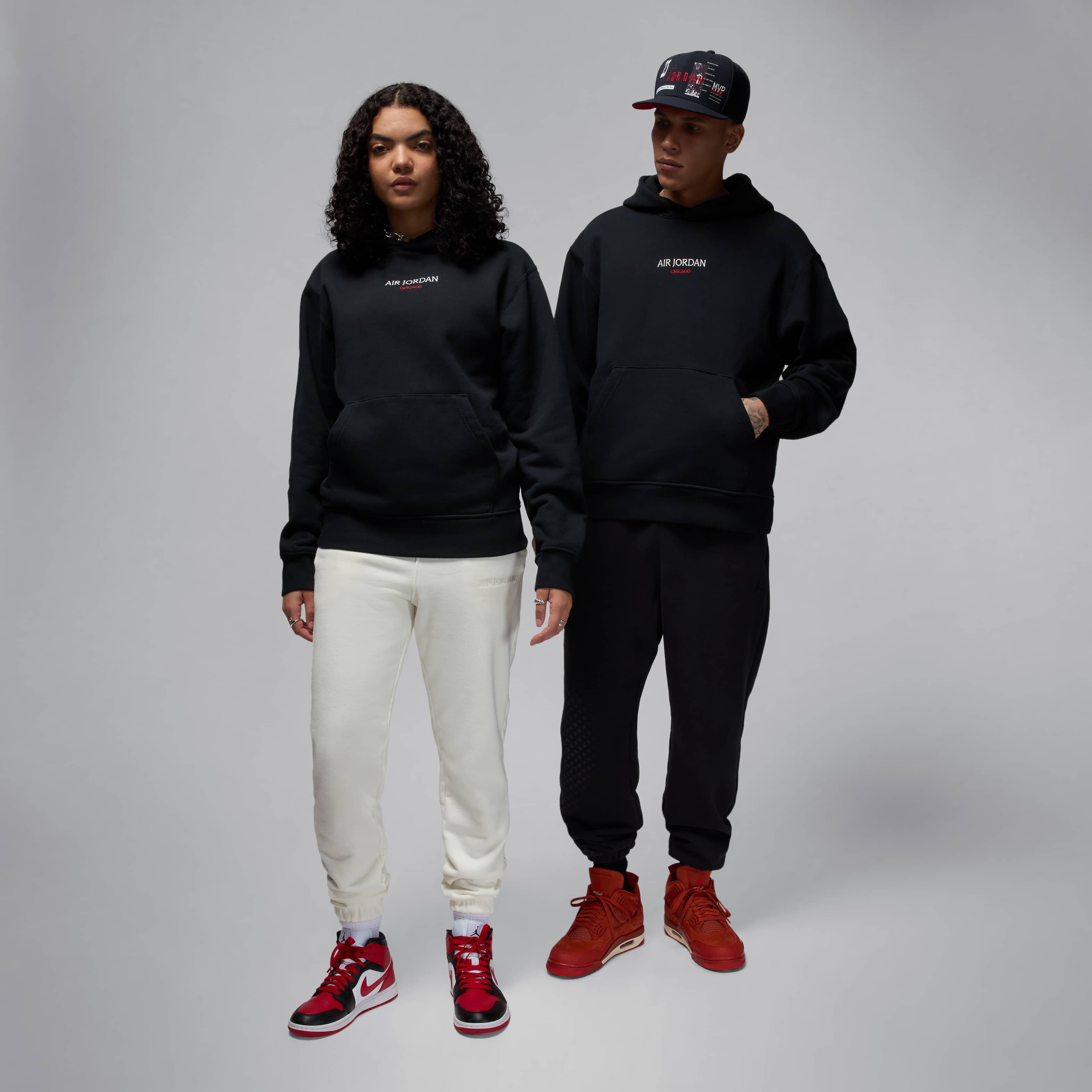 ★Nike★ Air Jordan Wordmark Men's Chicago Fleece Pullover H Air Jordan Wordmark Men's Chicago Fleece Pullover Hoodie