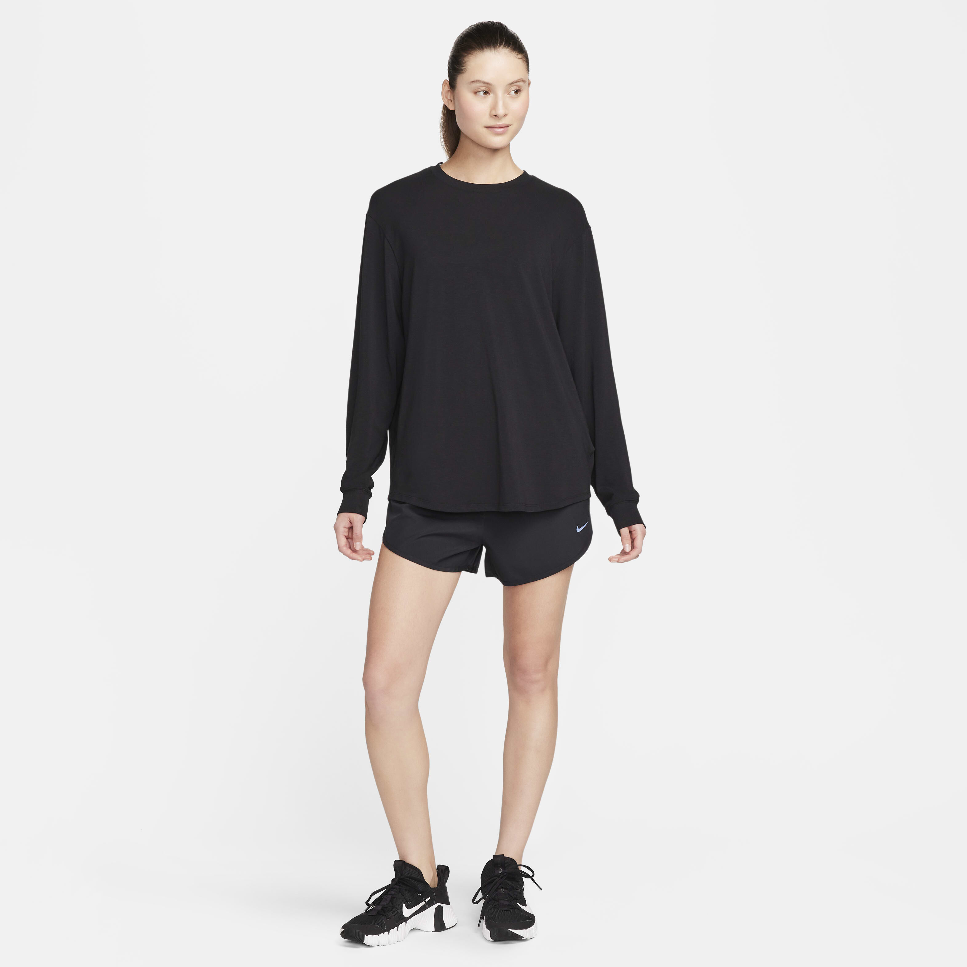Buy Nike One Relaxed Women's Dri-FIT Long-Sleeve Top - Black