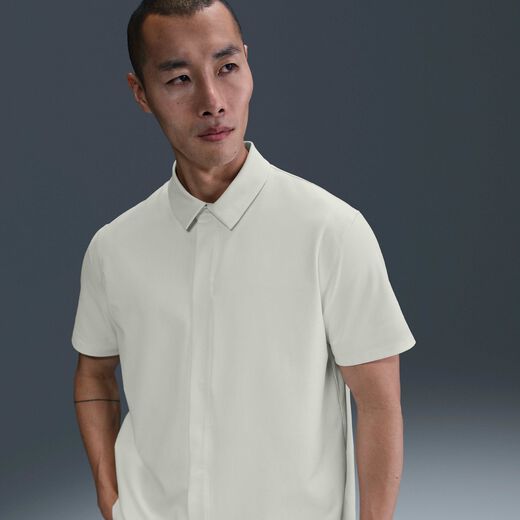 Training & Gym Tops & T-Shirts-Nike, Nike 24.7 PerfectStretch, Men's Dri-FIT Short-Sleeve Button-Down Top