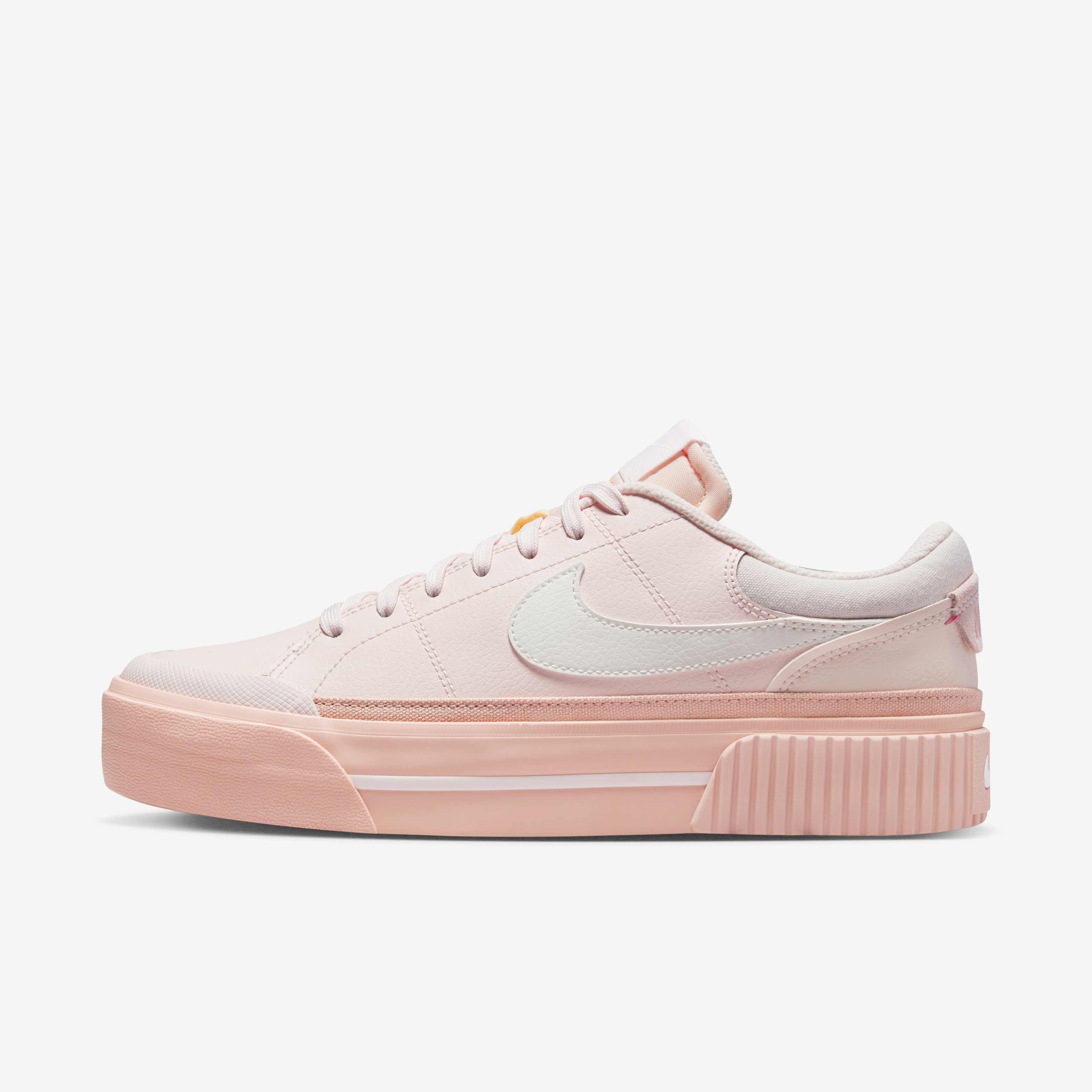 nike court legacy pink and white
