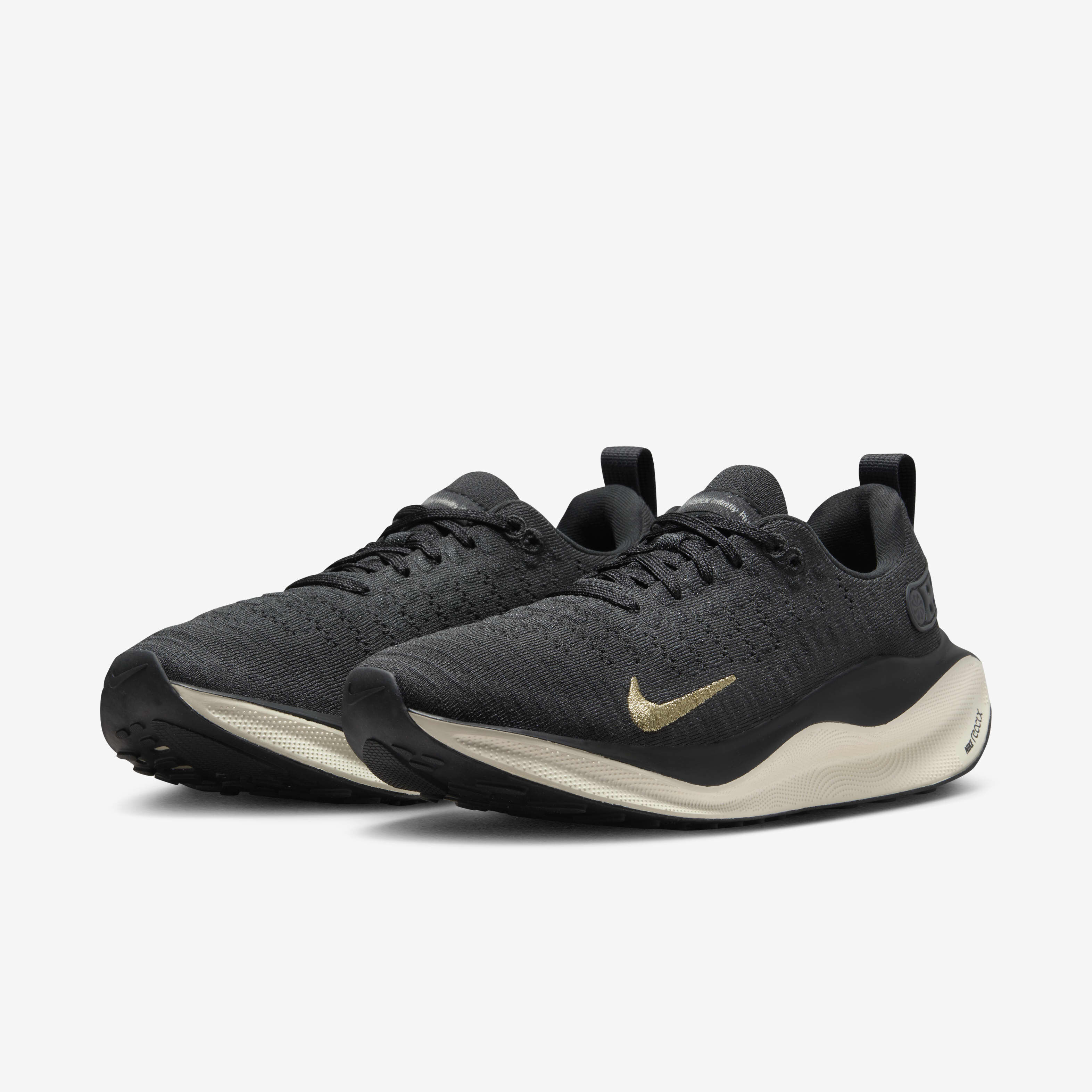 Buy Nike InfinityRN 4 Women s Road Running Shoes Dark Smoke Grey Black Coconut Milk Metallic Gold Nike Kuwait Official