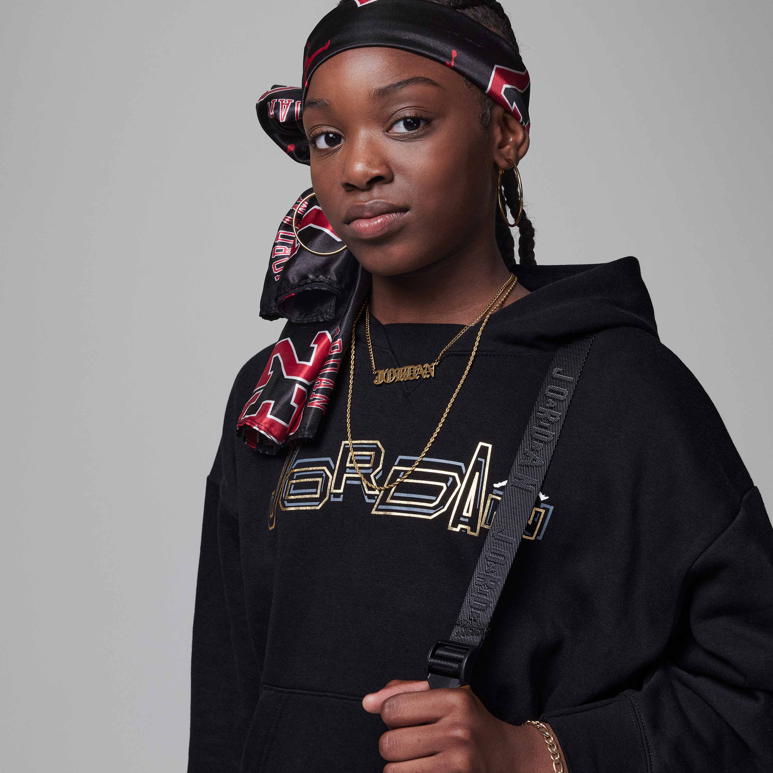 Jordan Take Flight Press-Stud Cuff Pullover image number 2