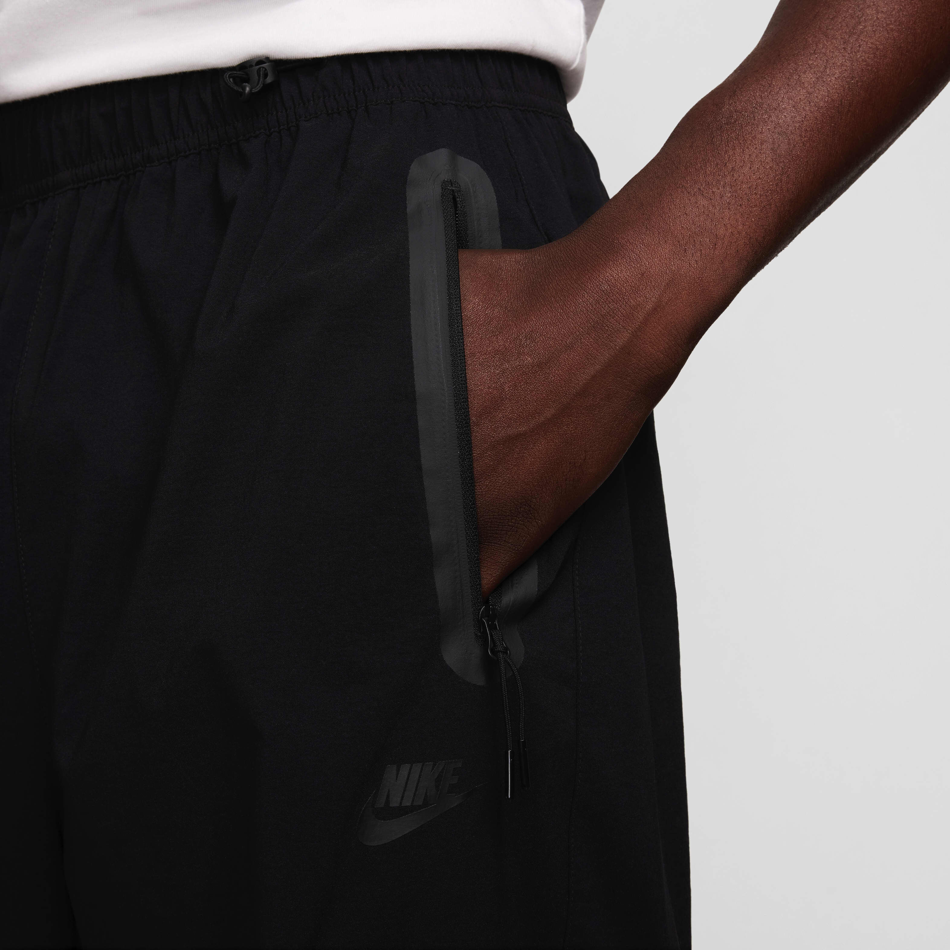 Buy Nike Tech Men s Woven Oversized Trousers Black Black Black Nike Kuwait Official