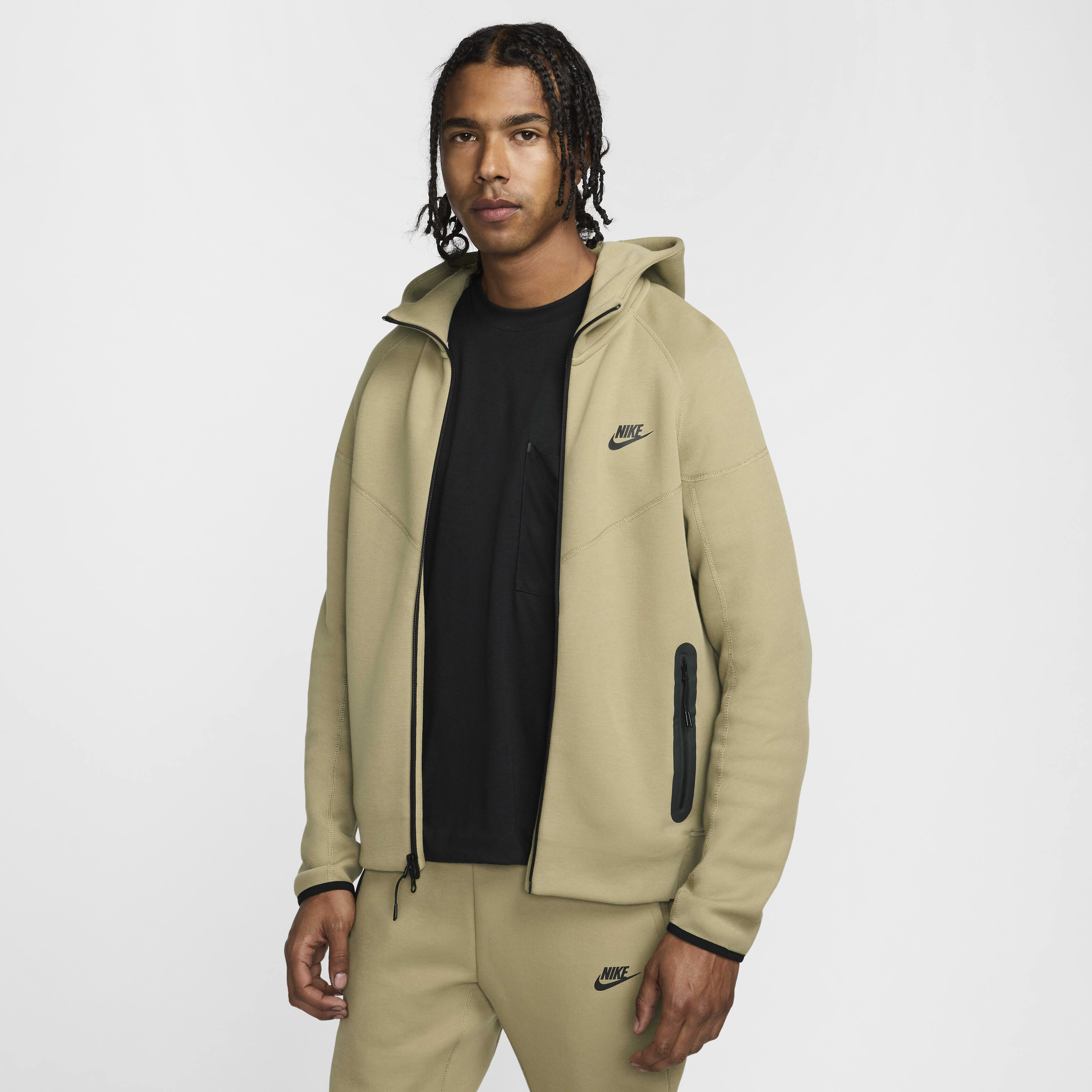 Nike tech fleece windrunner beige on sale