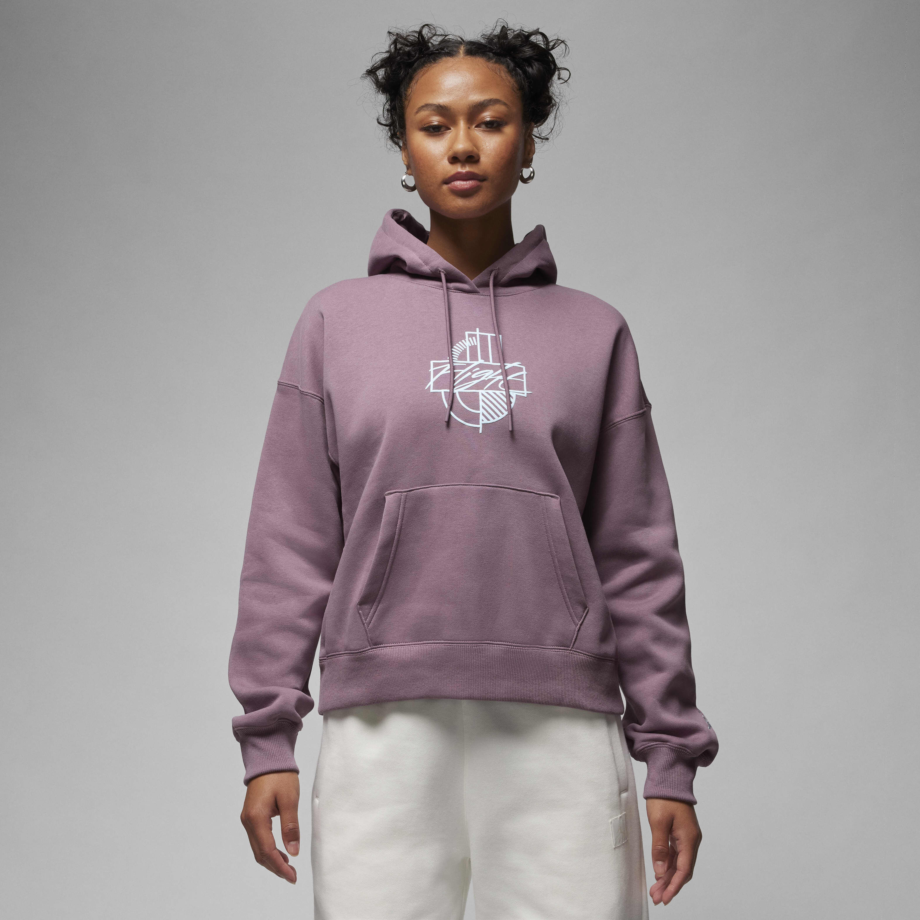 Buy Jordan Brooklyn Fleece Women s Graphic Hoodie Sky J Mauve Nike Kuwait Official