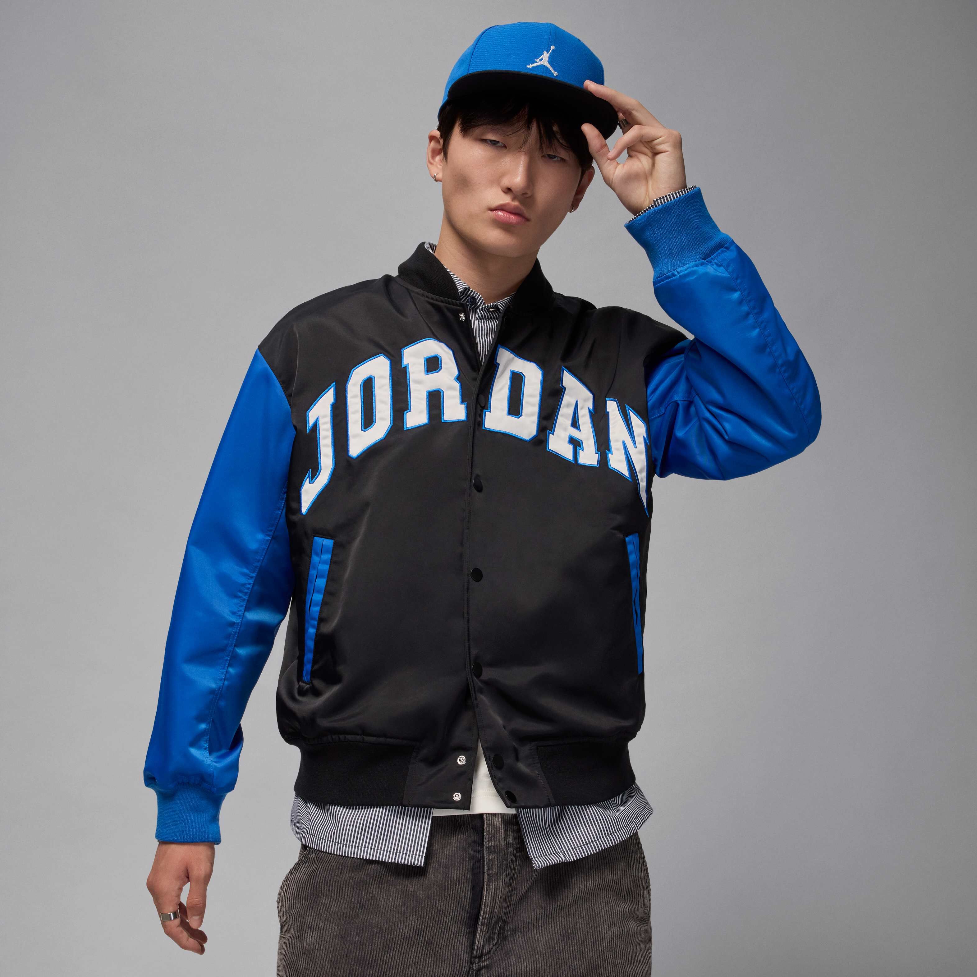 Buy Jordan Brooklyn Men's University Varsity Jacket Black/Sport