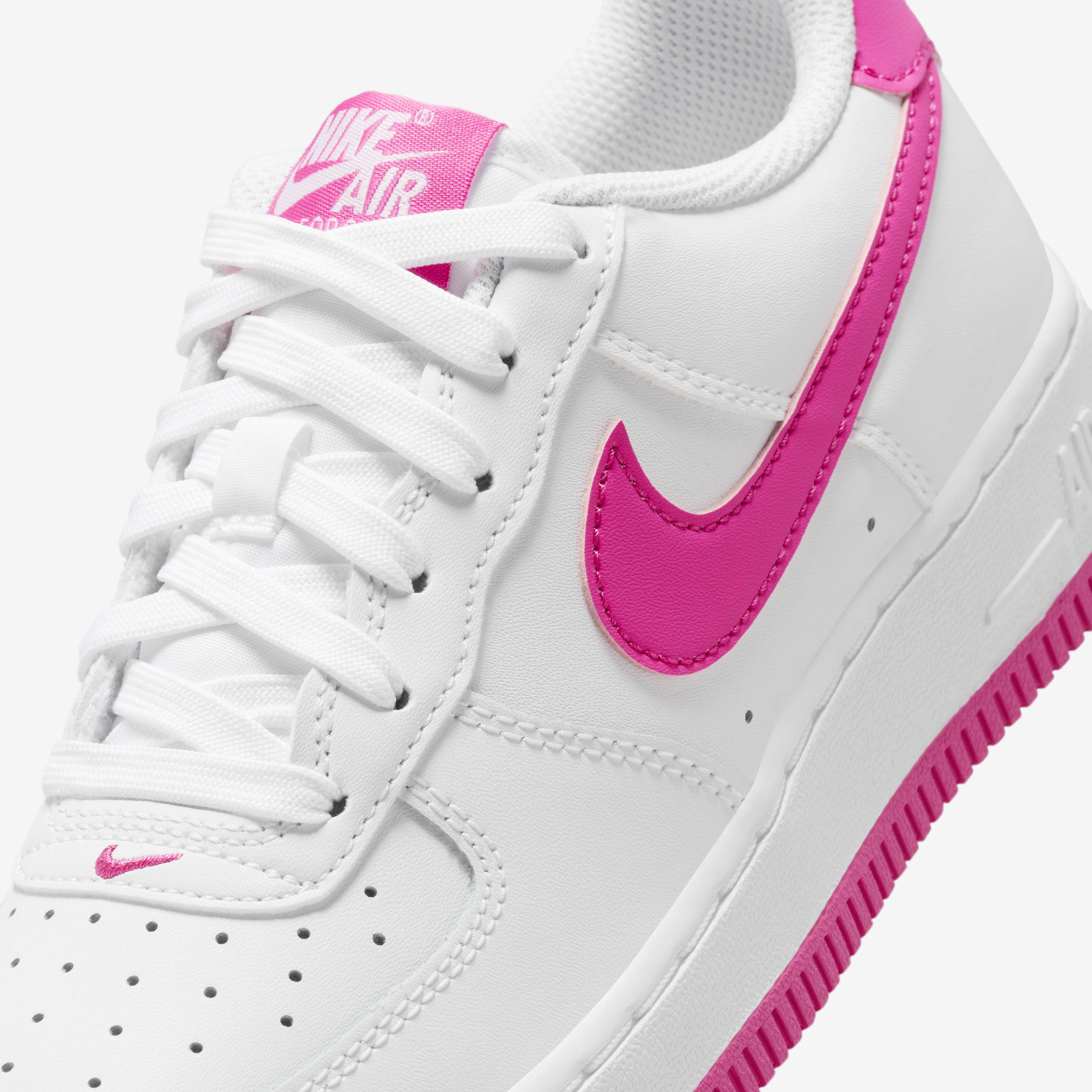 Buy Nike Air Force 1 Older Kids Shoes White Laser Fuchsia Nike Kuwait Official